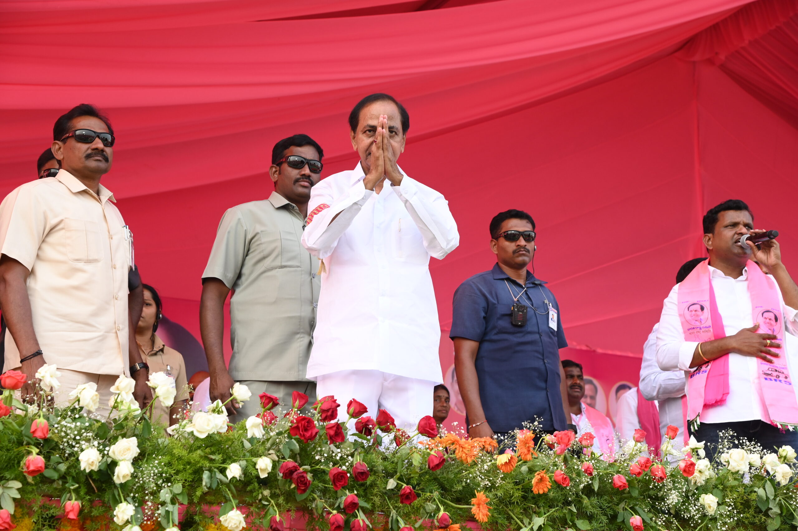 Brs Party President Kcr Participating In Praja Ashirvada Sabha At Thungathurthy