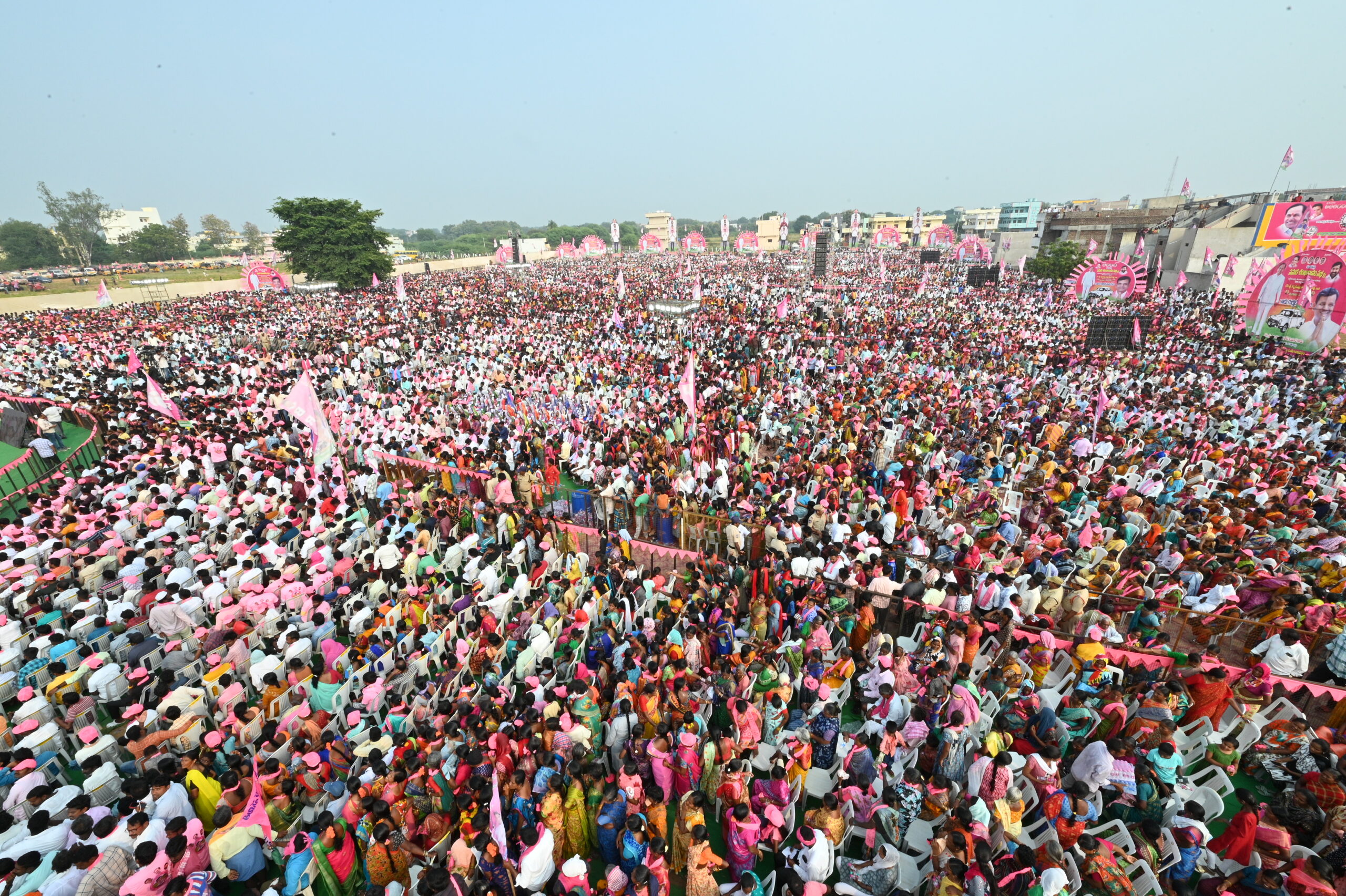 Brs Party President Kcr Participating In Praja Ashirvada Sabha At Thungathurthy