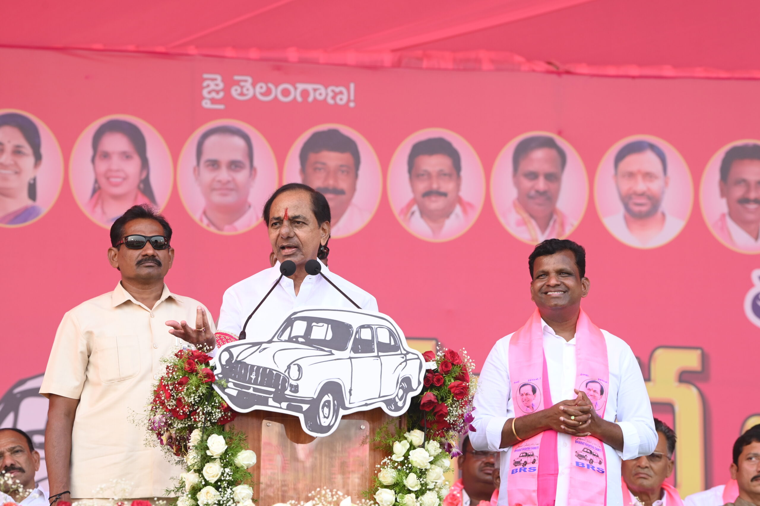 Brs Party President Kcr Participating In Praja Ashirvada Sabha At Thungathurthy