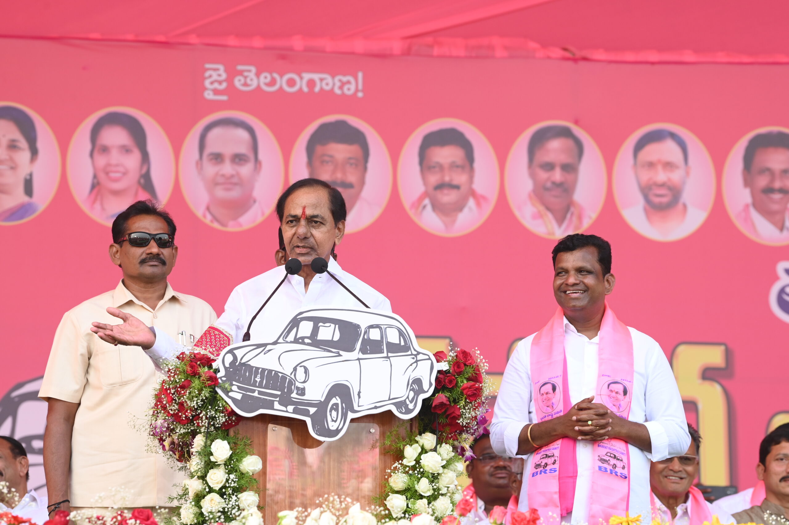 Brs Party President Kcr Participating In Praja Ashirvada Sabha At Thungathurthy