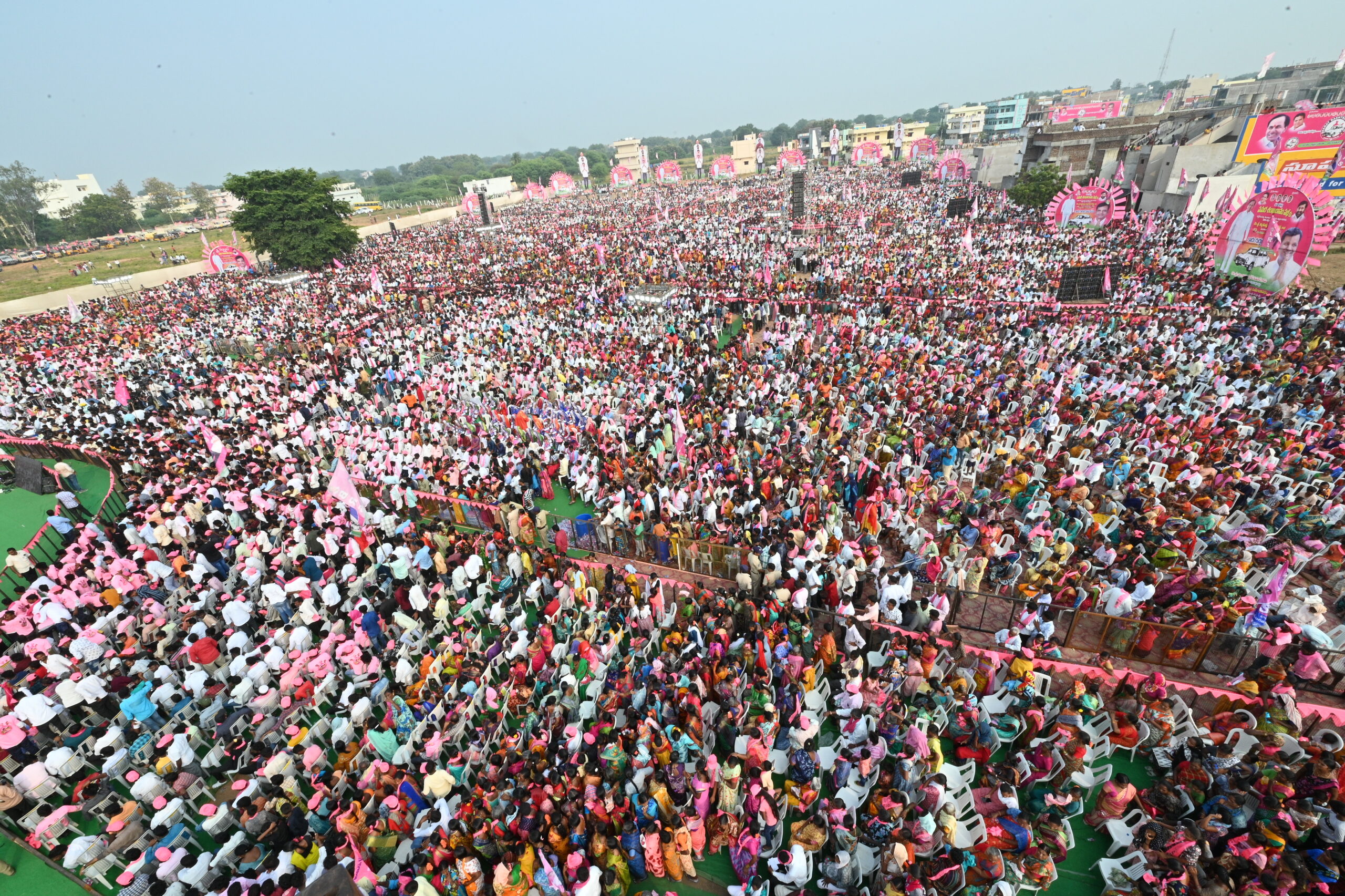 Brs Party President Kcr Participating In Praja Ashirvada Sabha At Thungathurthy