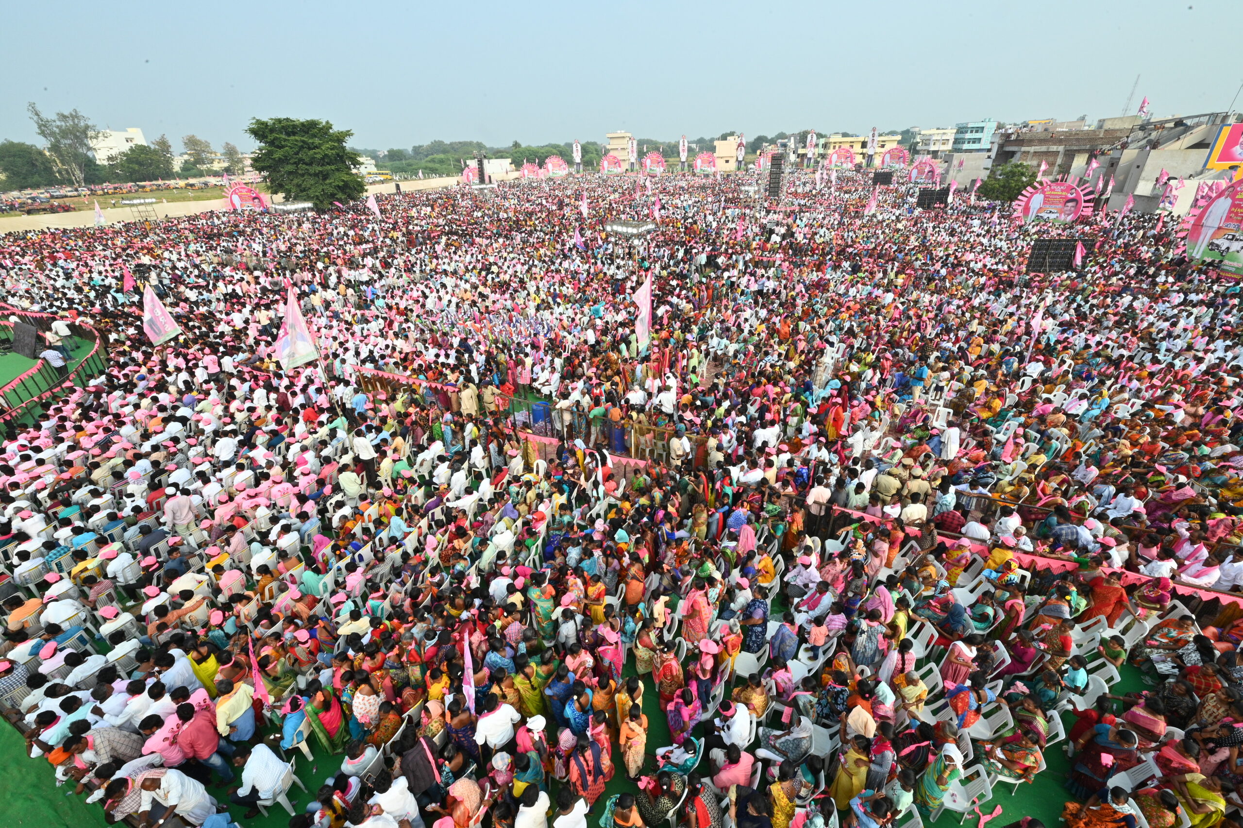 Brs Party President Kcr Participating In Praja Ashirvada Sabha At Thungathurthy
