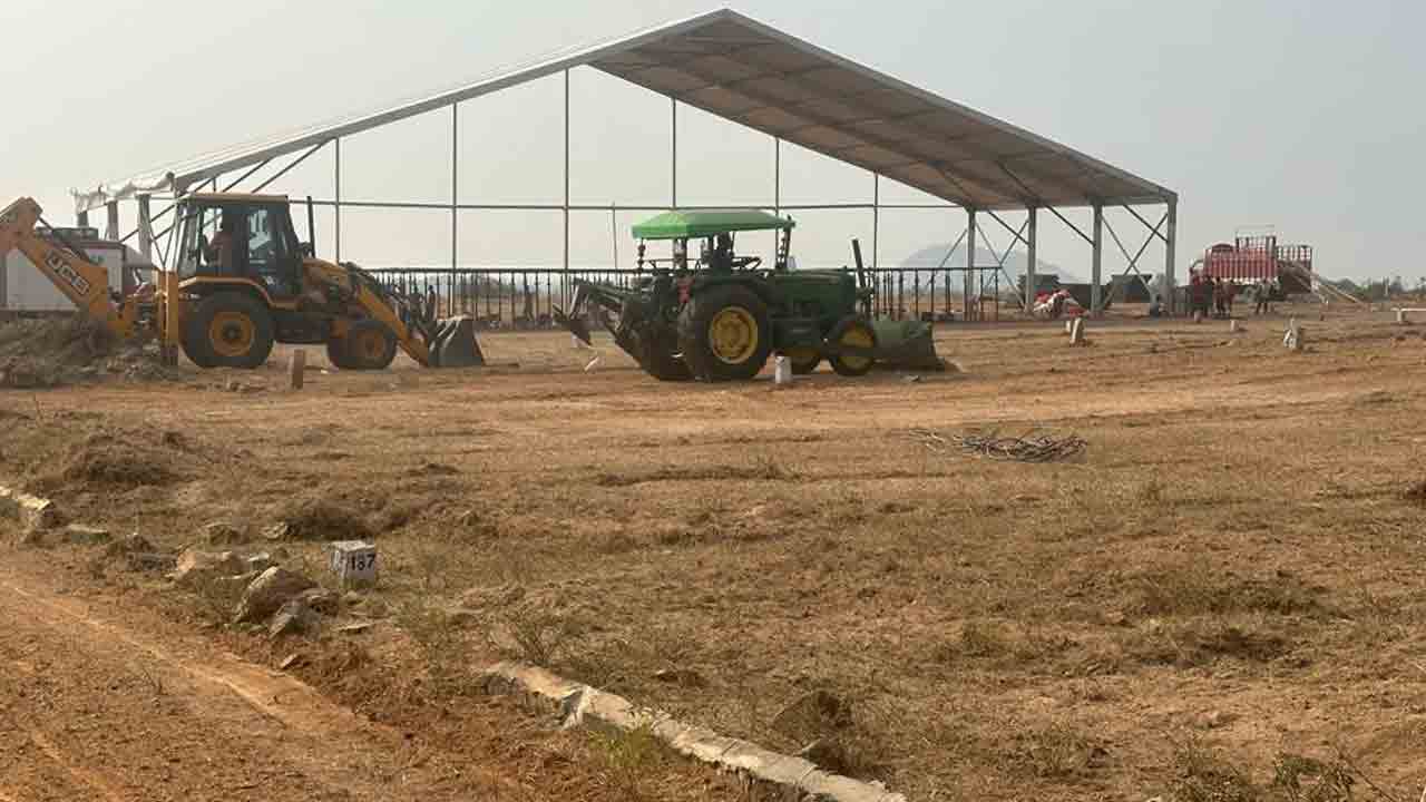 సీఎం సభకు ముమ్మర ఏర్పాట్లు