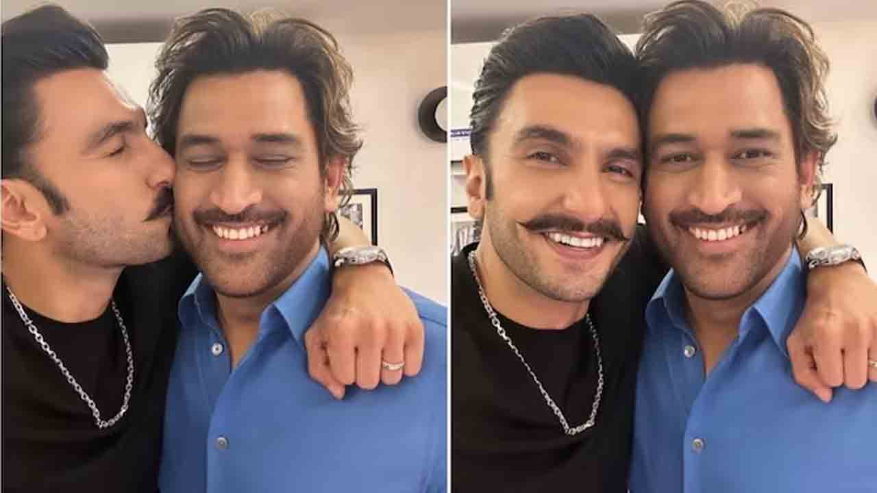 MS Dhoni | ధోనీ బుగ్గపై ముద్దుపెట్టిన స్టార్ హీరో.. పిక్స్ వైరల్