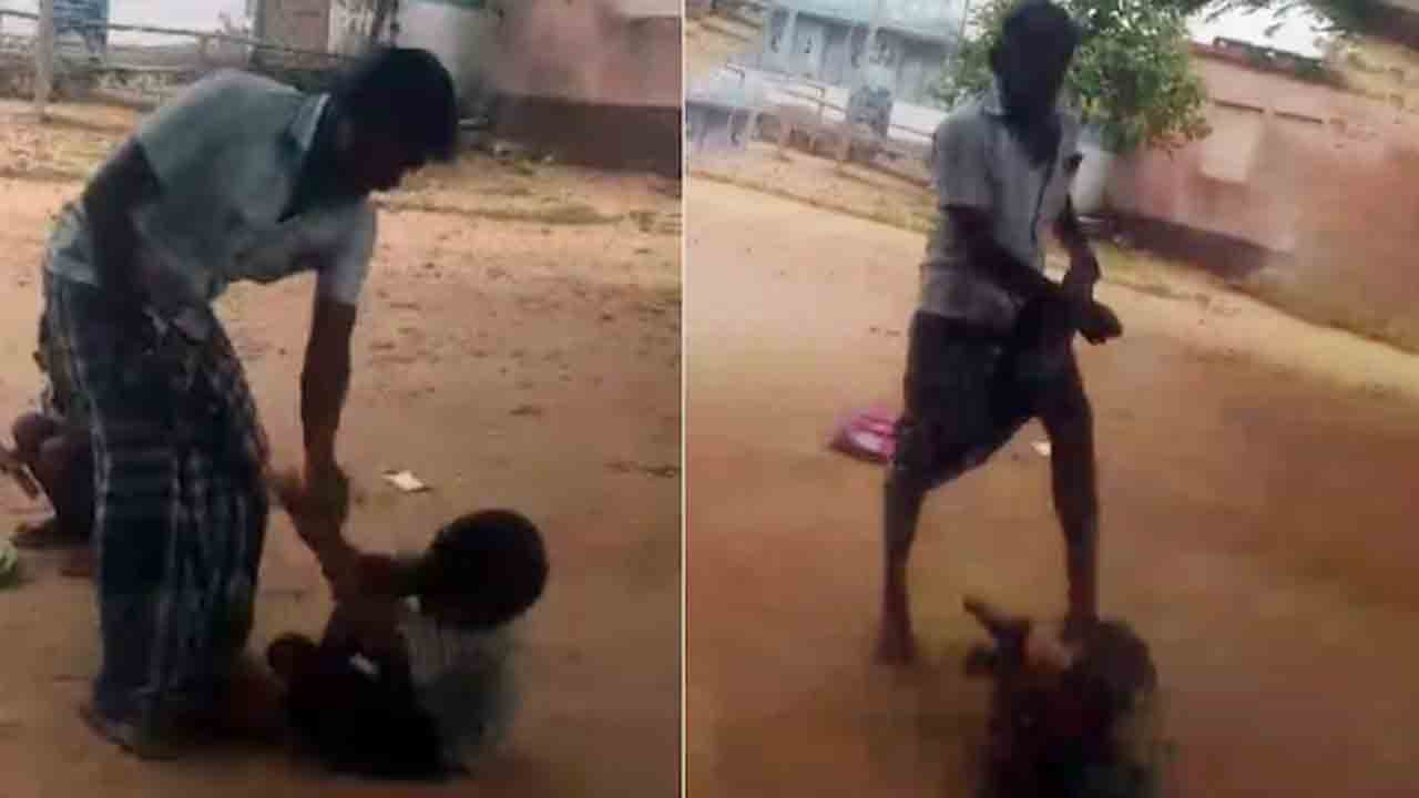 Watch: మద్యం మత్తులో స్కూల్‌కు వెళ్లిన వ్యక్తి.. ఒక విద్యార్థి చెంపపై కొట్టి కాలుతో తన్నాడు