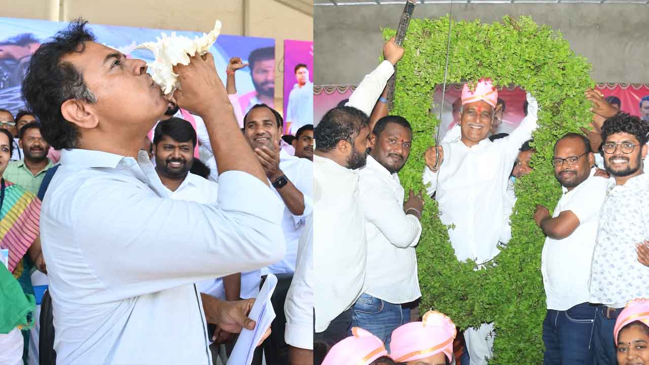 Telangana Ministers | కదన రంగంలో కృష్ణార్జునులు.. మంత్రులు కేటీఆర్‌, హరీశ్‌రావు