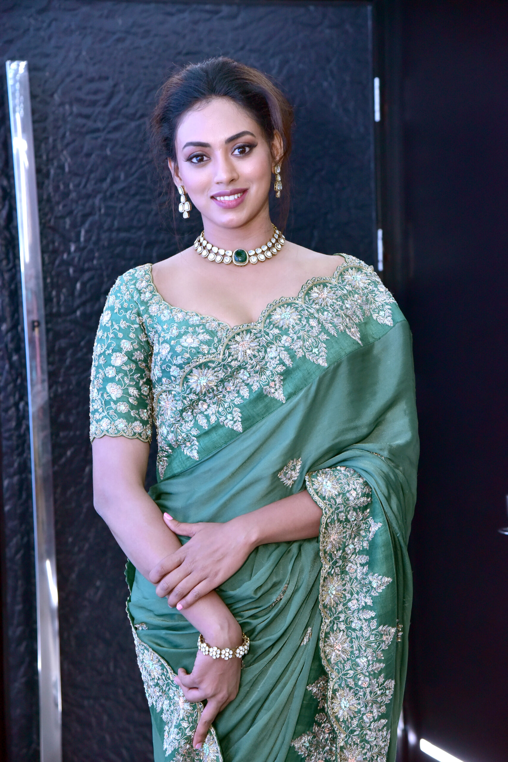 Kamakshi Bhaskarla At Polimera 2 Movie Trailer Launch