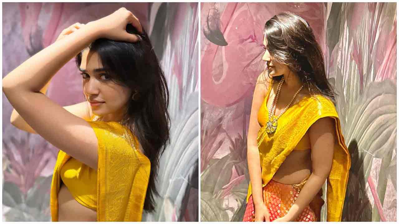 Krithi Shetty | హాఫ్‌ శారీలో నడుమందాలతో మతులు పోగొడుతున్న కృతి శెట్టి..