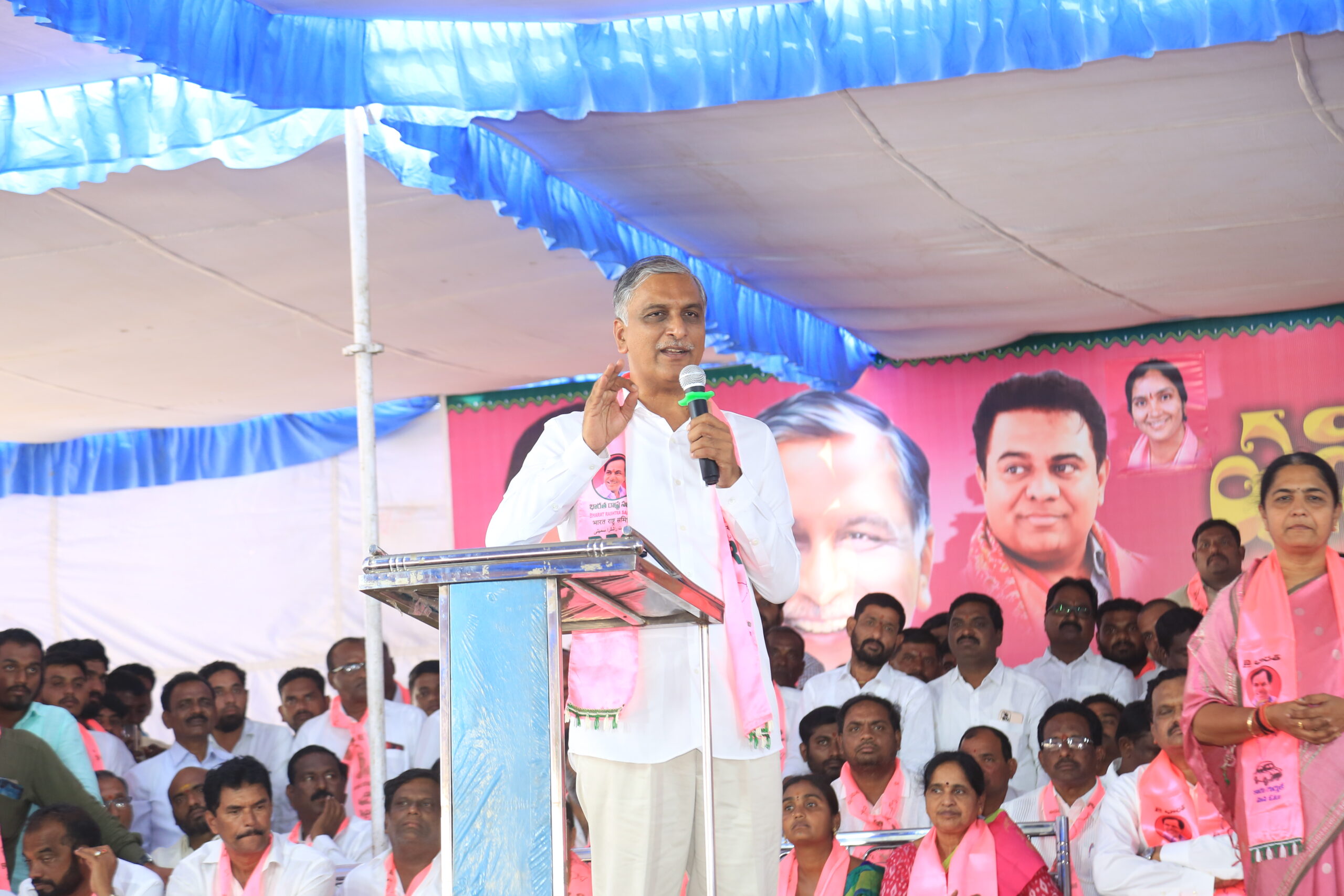 Minister Harish Rao Participating In Athmeeya Sammelanam At Narsapur