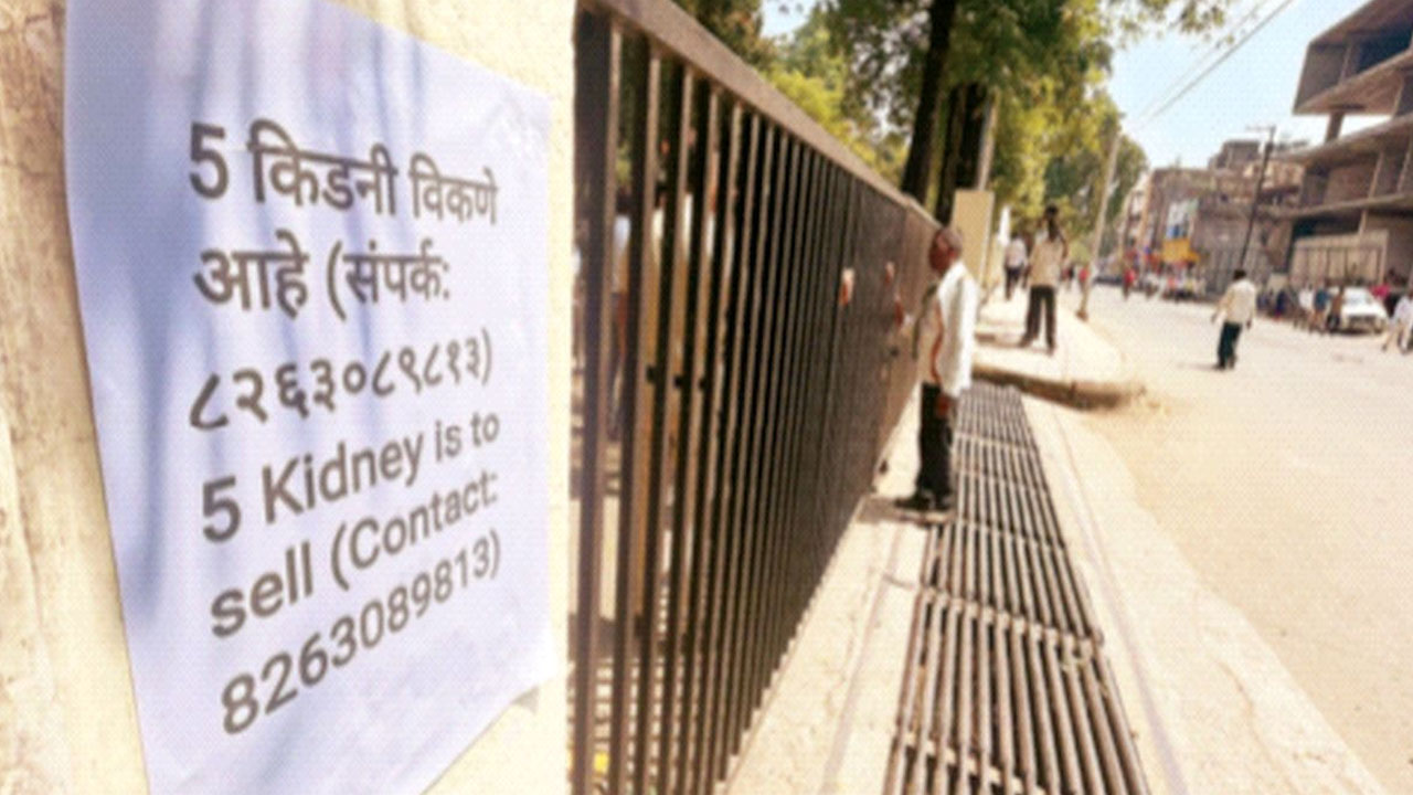 Kidneys to sell | మహారాష్ట్రంలో రైతుల పరిస్థితి దయనీయం.. కిడ్నీలు అమ్ముతామంటూ నాందేడ్‌ కలెక్టరేట్‌ వద్ద పోస్టర్‌