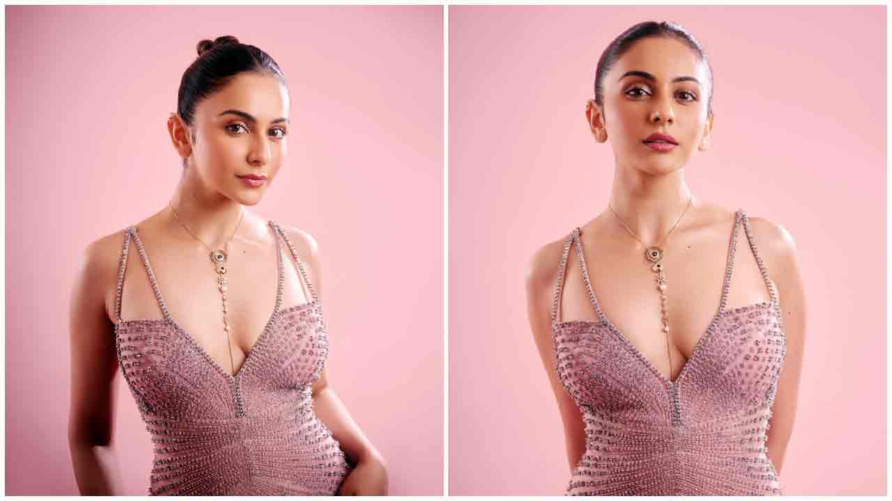 Rakul Preet Singh | గులాబీ డ్రెస్‌లో రకుల్ ప్రీత్ సింగ్ అందాల ట్రీట్..