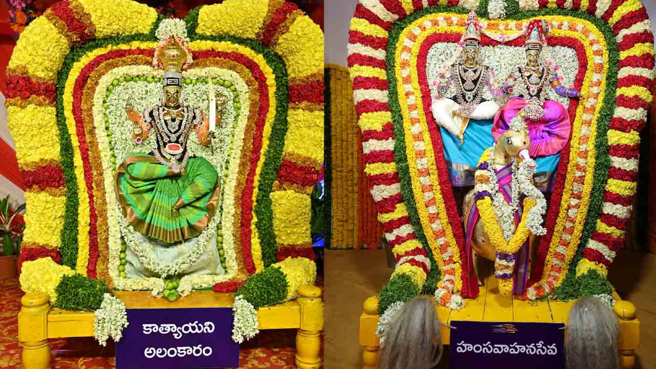 Srisailam | కాత్యాయని అలంకారంలో భ్రామ‌రీ.. హంస వాహ‌నంపై మ‌ల్ల‌న్న దంప‌తులు !