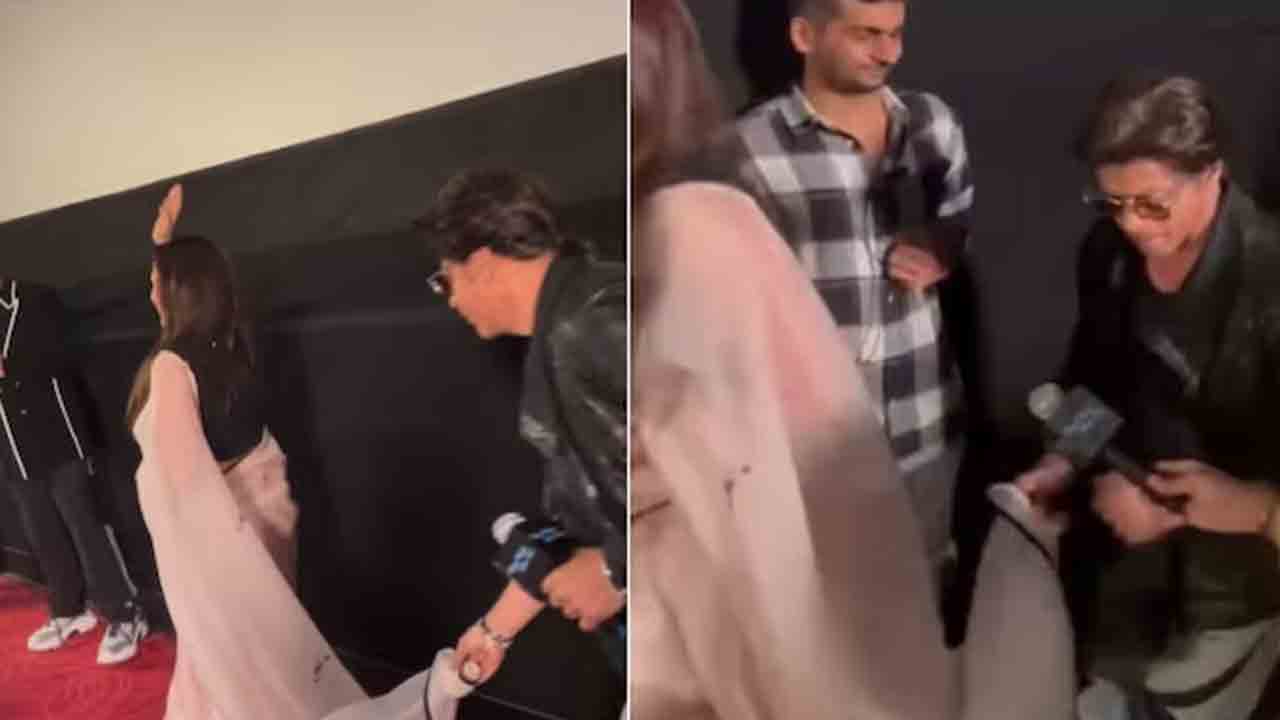 Shah Rukh Khan | స్టార్‌ నటి కొంగుపట్టుకుని థియేటర్‌లోకి ఎంట్రీ ఇచ్చిన షారుఖ్ ఖాన్‌‌.. వీడియో