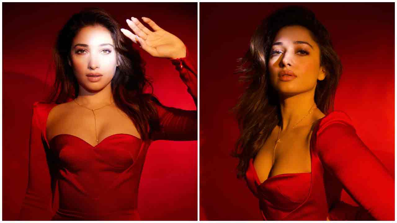 Tamannaah Bhatia | ఎరుపెక్కిన అందాలతో దిల్ ఖుష్ చేస్తున్న తమన్నా భాటియా..
