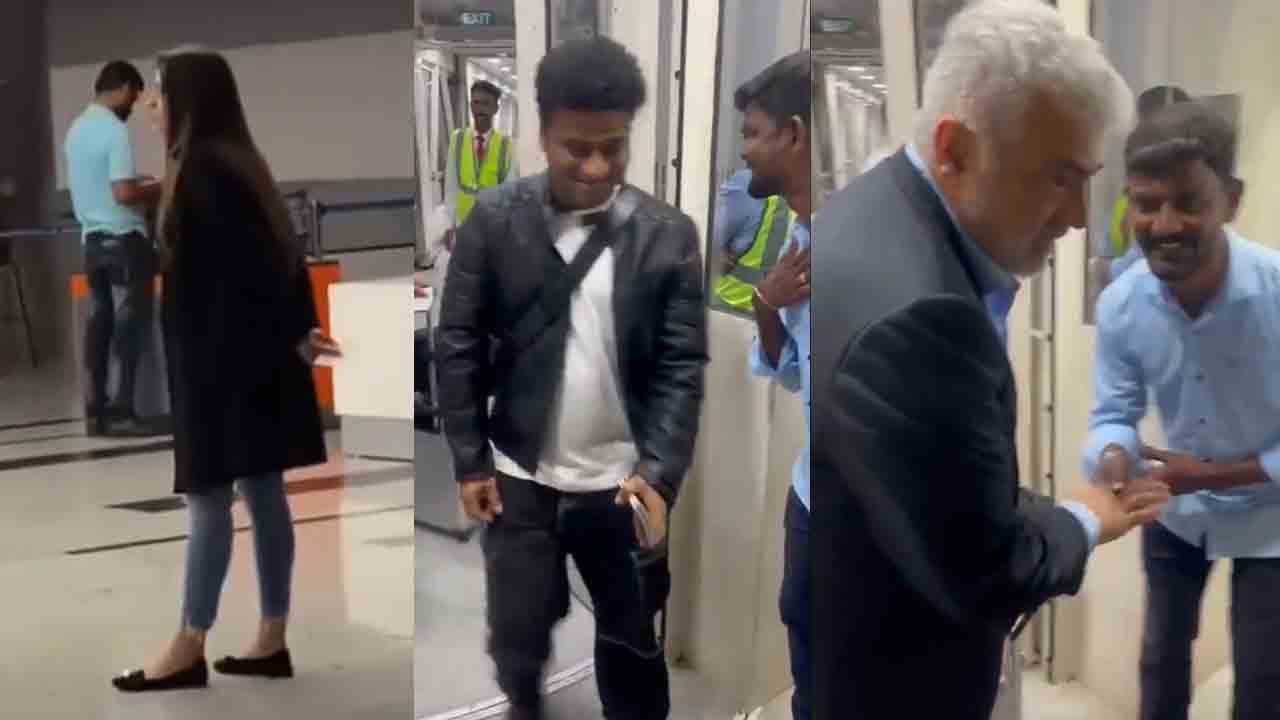 VidaaMuyarchi | ఎయిర్‌పోర్ట్‌లో అజిత్‌, త్రిష, డీఎస్పీ.. VidaaMuyarchi తాజా అప్‌డేట్‌