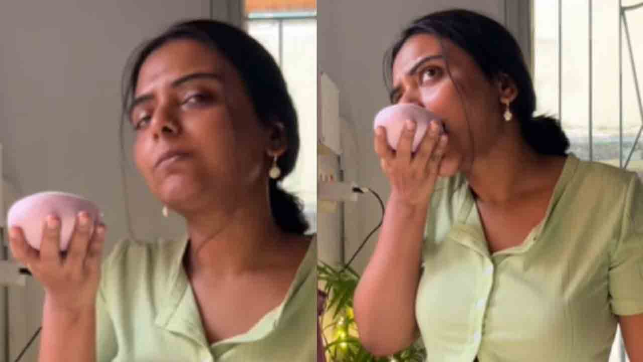 Watch: కేక్‌ తిన్నంత ఈజీగా సబ్బును తినేసిన మహిళ.. వైరల్‌ వీడియో, నెటిజన్లు షాక్‌