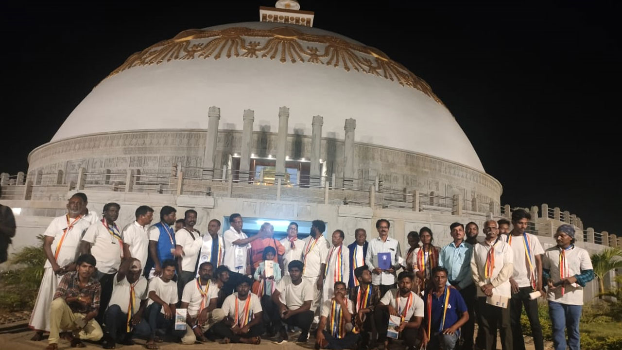 Ashoka Dhamma Yatra | బుద్ధవనం చేరుకున్న అశోక ధమ్మ యాత్ర