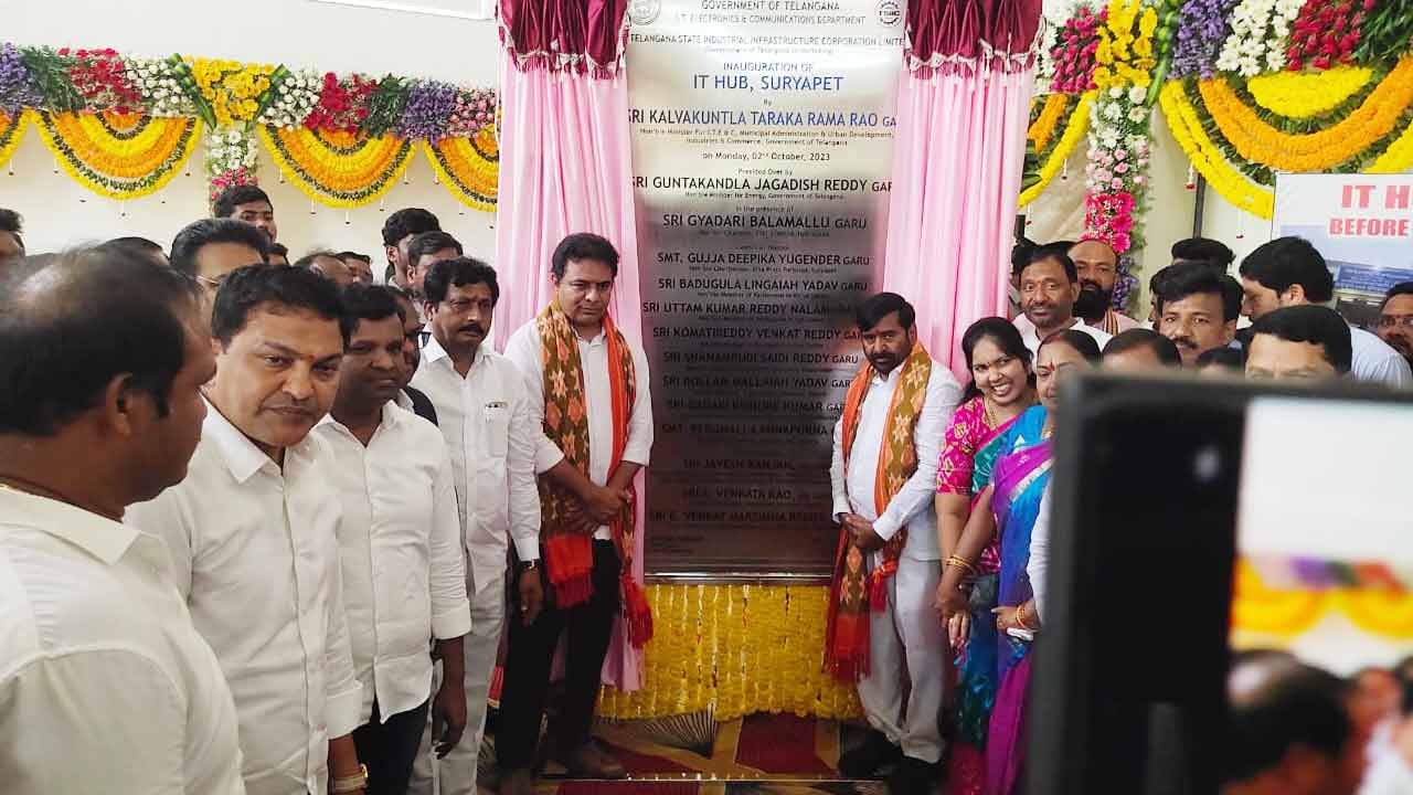 Minister KTR | సూర్యాపేటలో ఐటీ హబ్ను ప్రారంభించిన మంత్రి కేటీఆర్