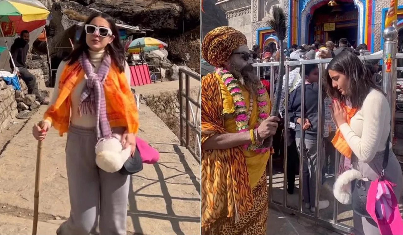 Sara Ali Khan – Kedarnath Tour | భ‌క్తి పార‌వ‌శ్యంలో బాలీవుడ్ బ్యూటీ.. కేదార్‌నాథ్ యాత్ర ఫొటోలు వైర‌ల్