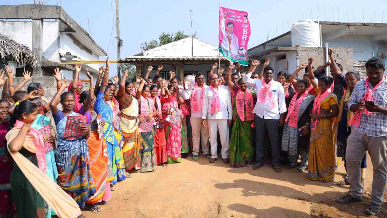 ప్రగతిని వివరిస్తూ ఓట్లు అభ్యర్థిస్తూ..