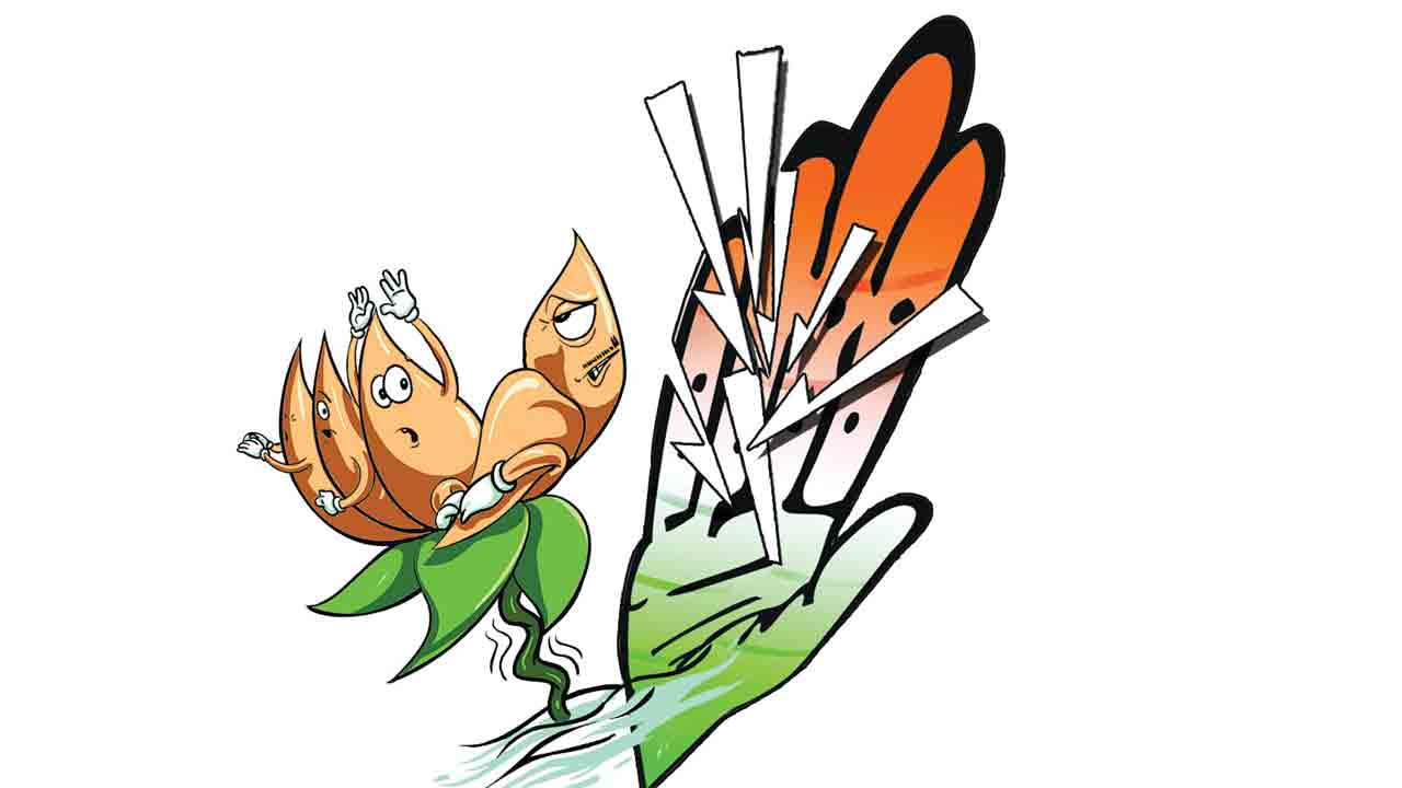 కాంగ్రెస్‌, బీజేపీ ఉక్కిరిబిక్కిరి
