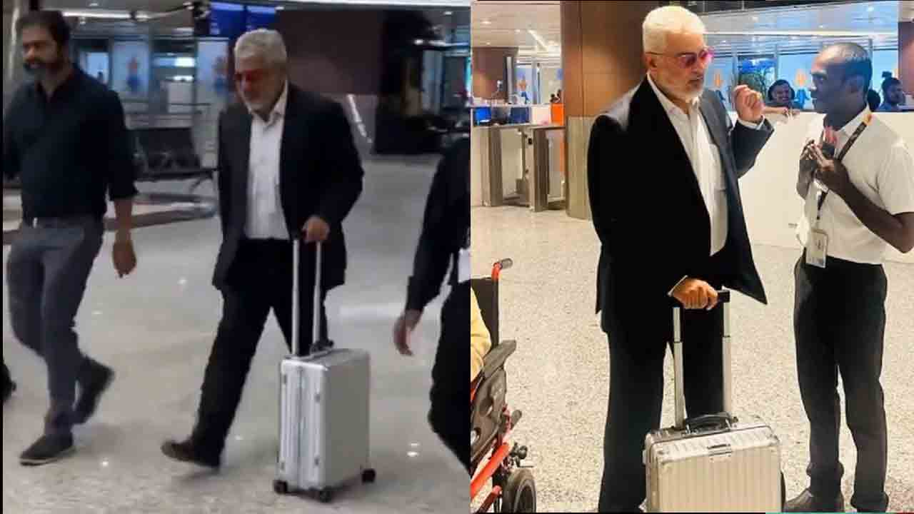 VidaaMuyarchi | చెన్నై ఎయిర్‌పోర్టులో అజిత్‌ కుమార్‌.. VidaaMuyarchi నయా అప్‌డేట్‌