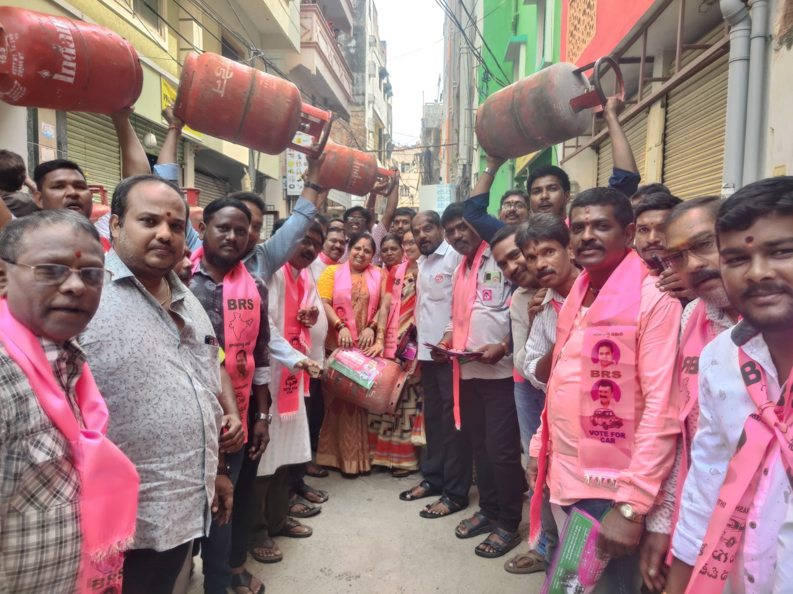 Brs Candidates Campaigning At Telangana