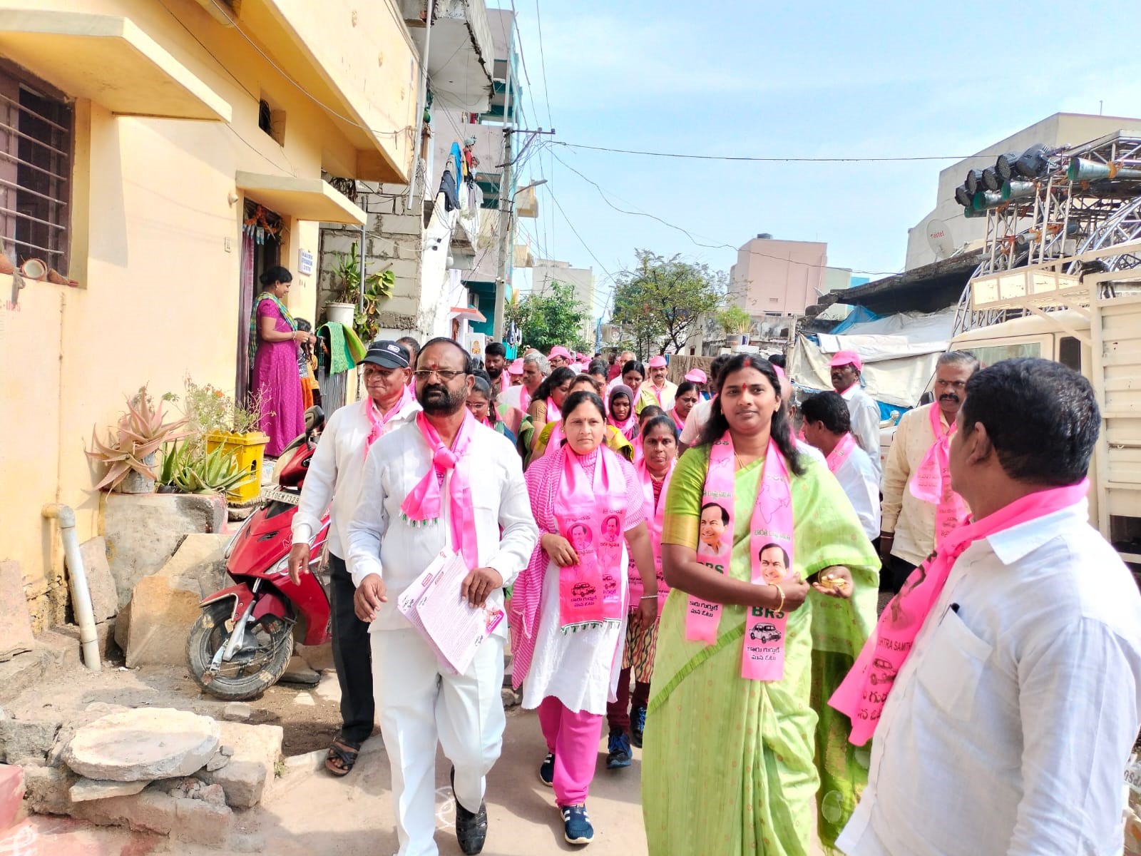 Brs Candidates Campaigning At Telangana