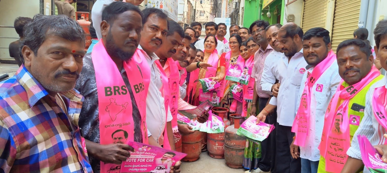 Brs Candidates Campaigning At Telangana