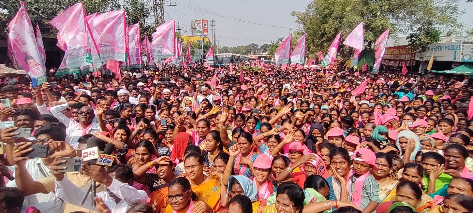 Brs Candidates Campaigning At Telangana