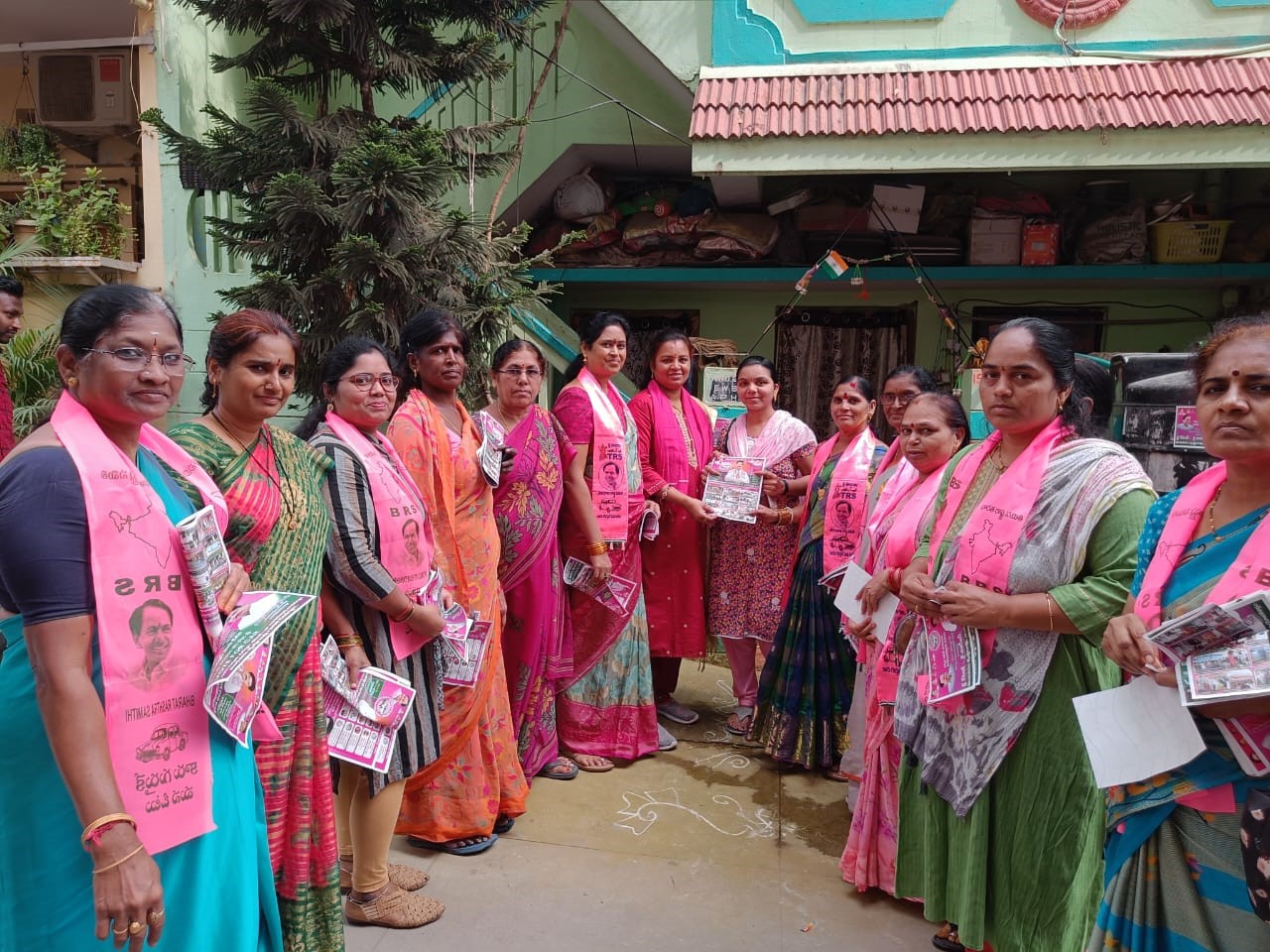 Brs Candidates Campaigning At Telangana
