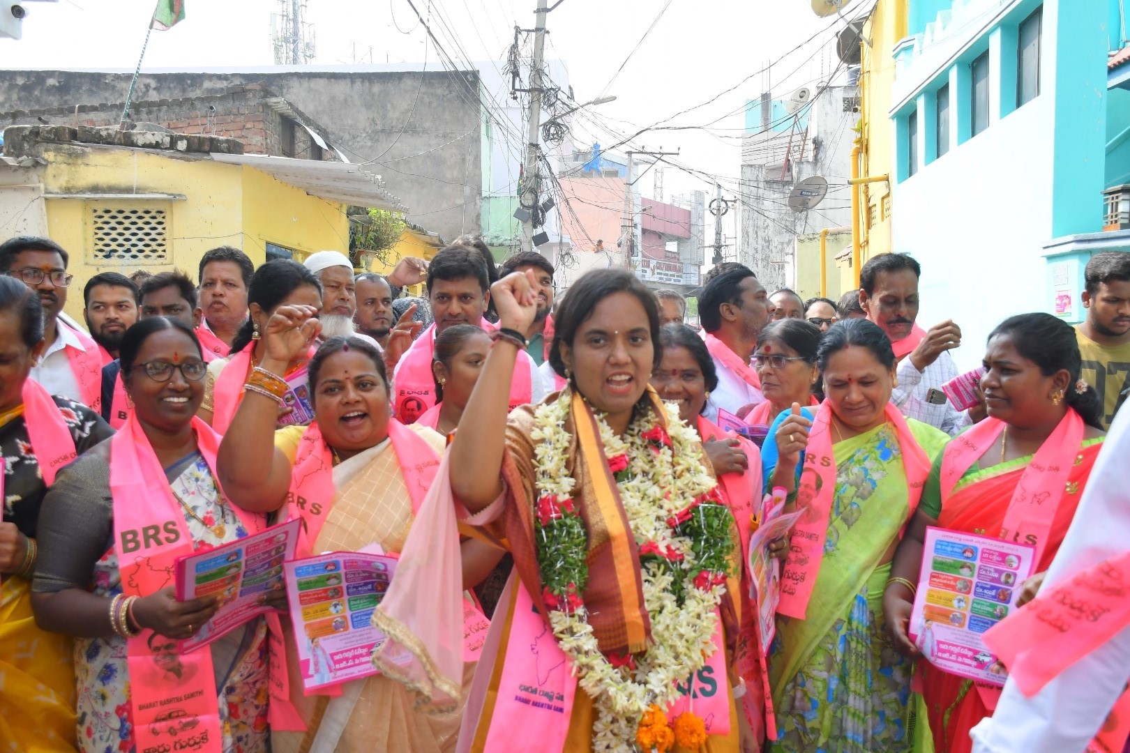 Brs Candidates Campaigning At Telangana