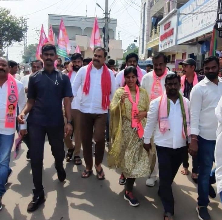 Brs Candidates Campaigning At Telangana
