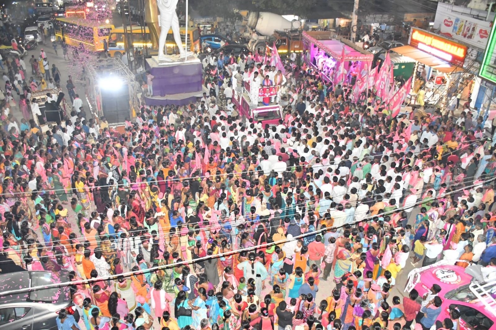 Brs Candidates Campaigning At Telangana