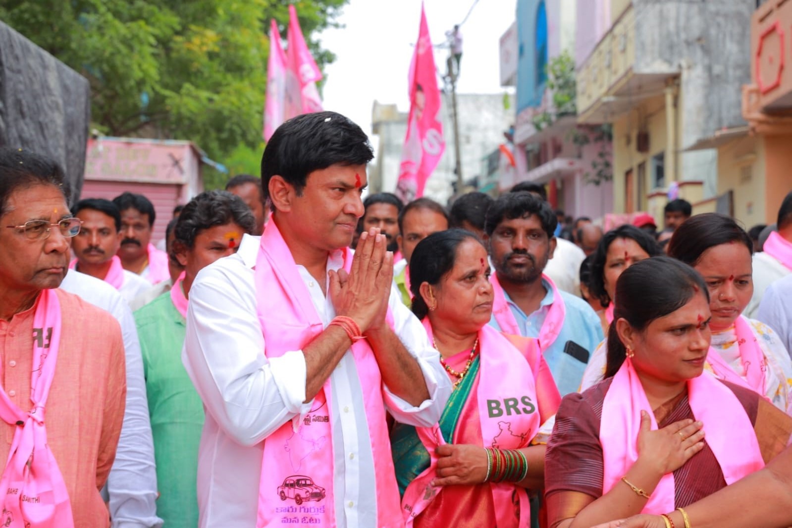 Brs Candidates Campaigning At Telangana