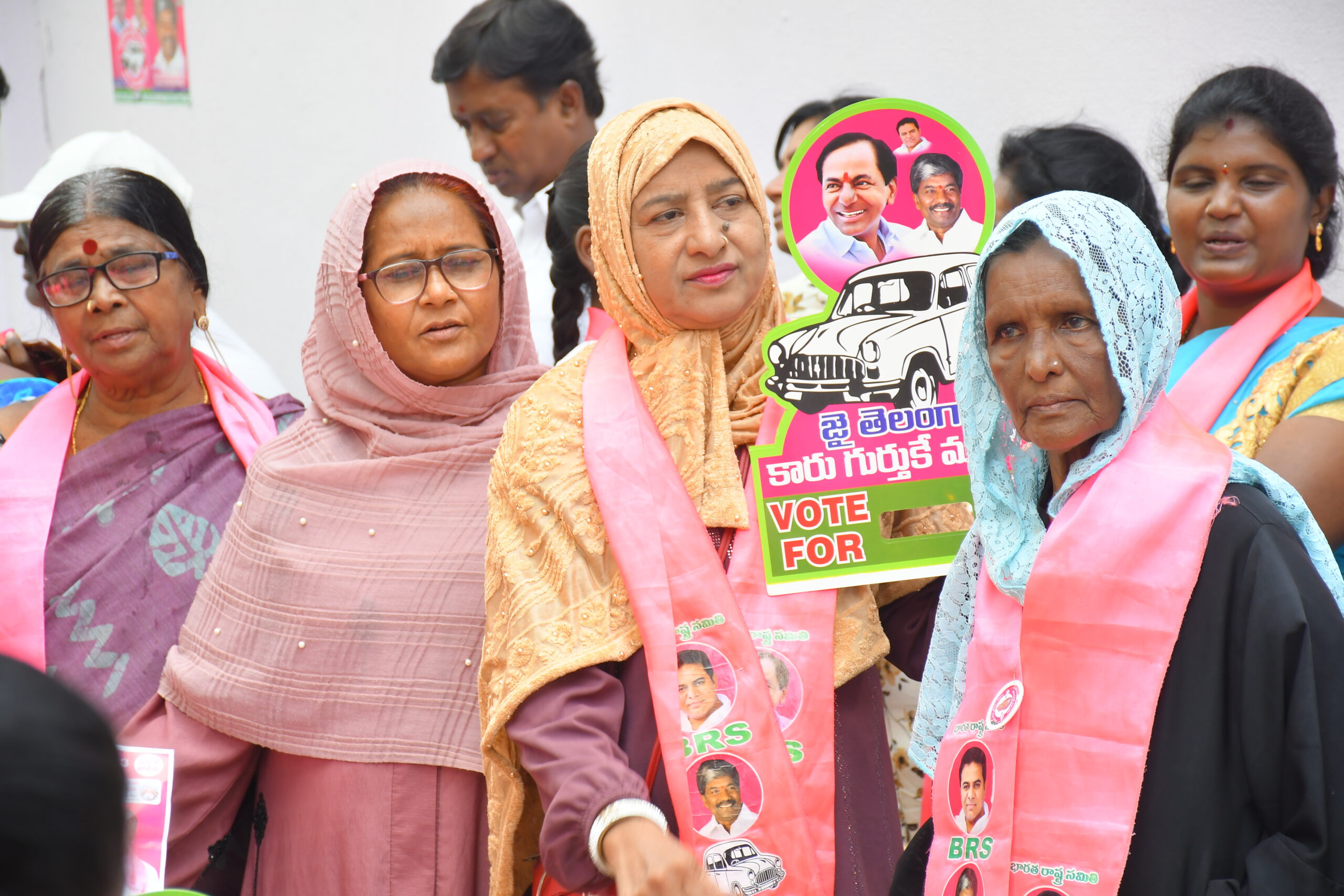 Brs Candidates Campaigning At Telangana