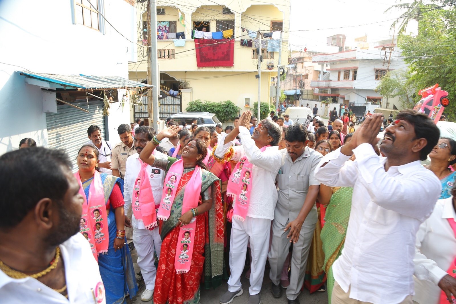 Brs Candidates Campaigning At Telangana