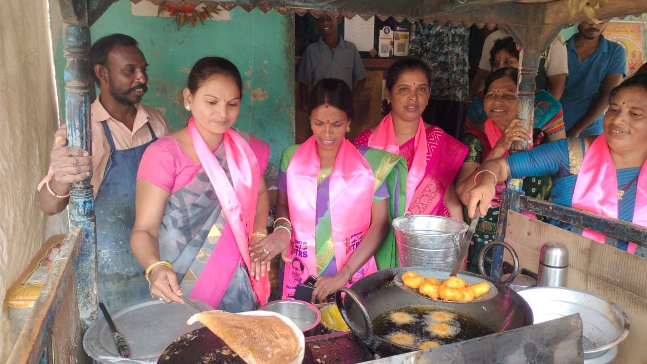 Brs Candidates Campaigning At Telangana