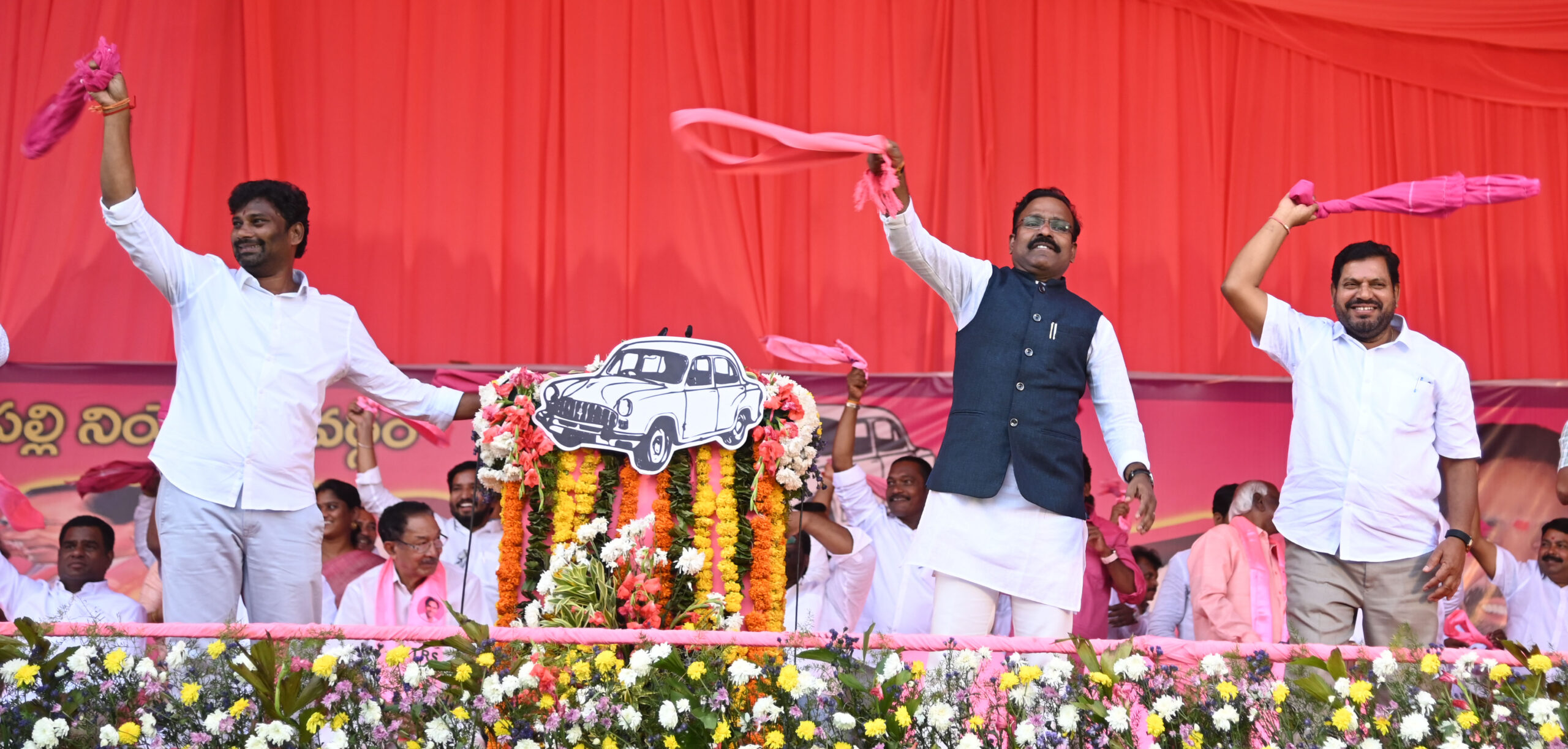 Brs Party President Kcr Participating In Praja Ashirvada Sabha At Bellampalli