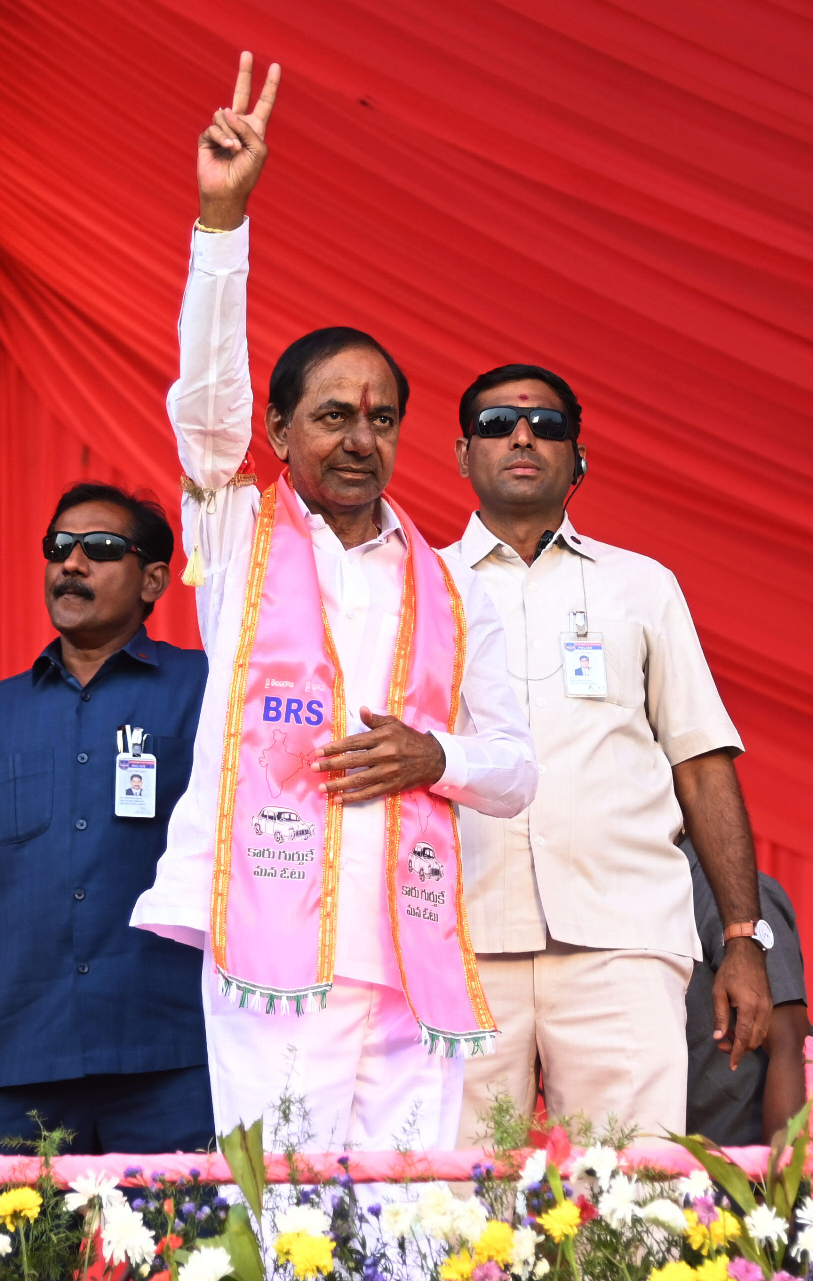 Brs Party President Kcr Participating In Praja Ashirvada Sabha At Bellampalli