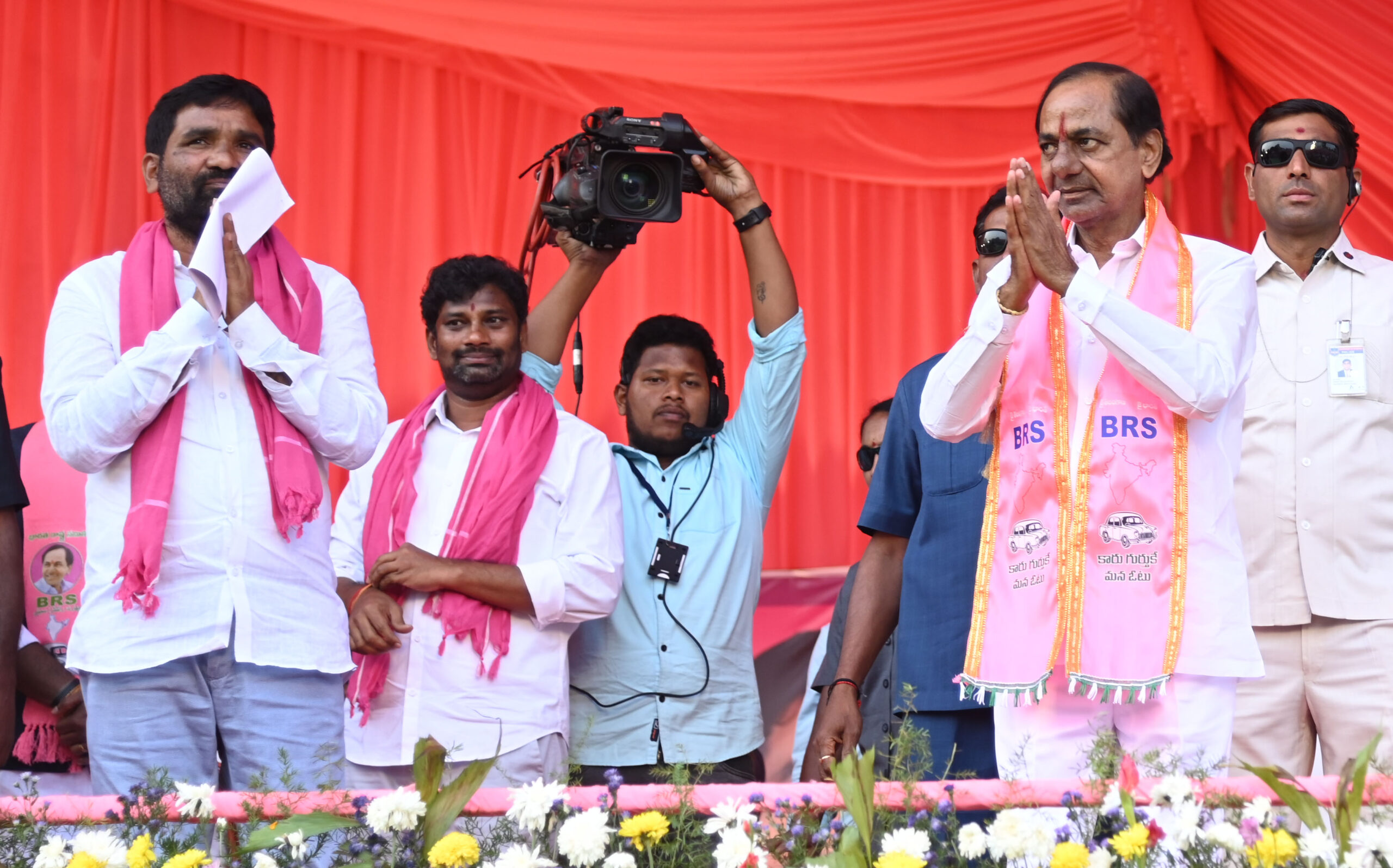 Brs Party President Kcr Participating In Praja Ashirvada Sabha At Bellampalli