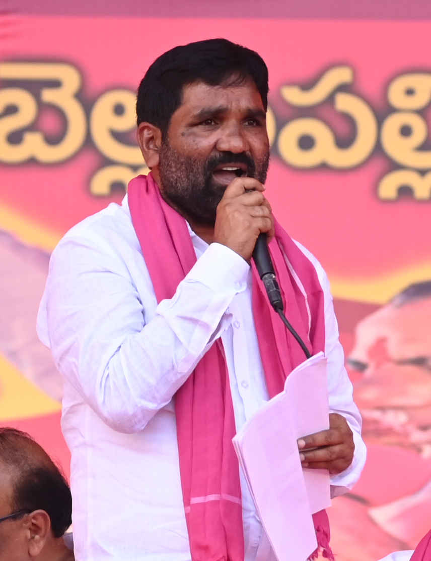 Brs Party President Kcr Participating In Praja Ashirvada Sabha At Bellampalli