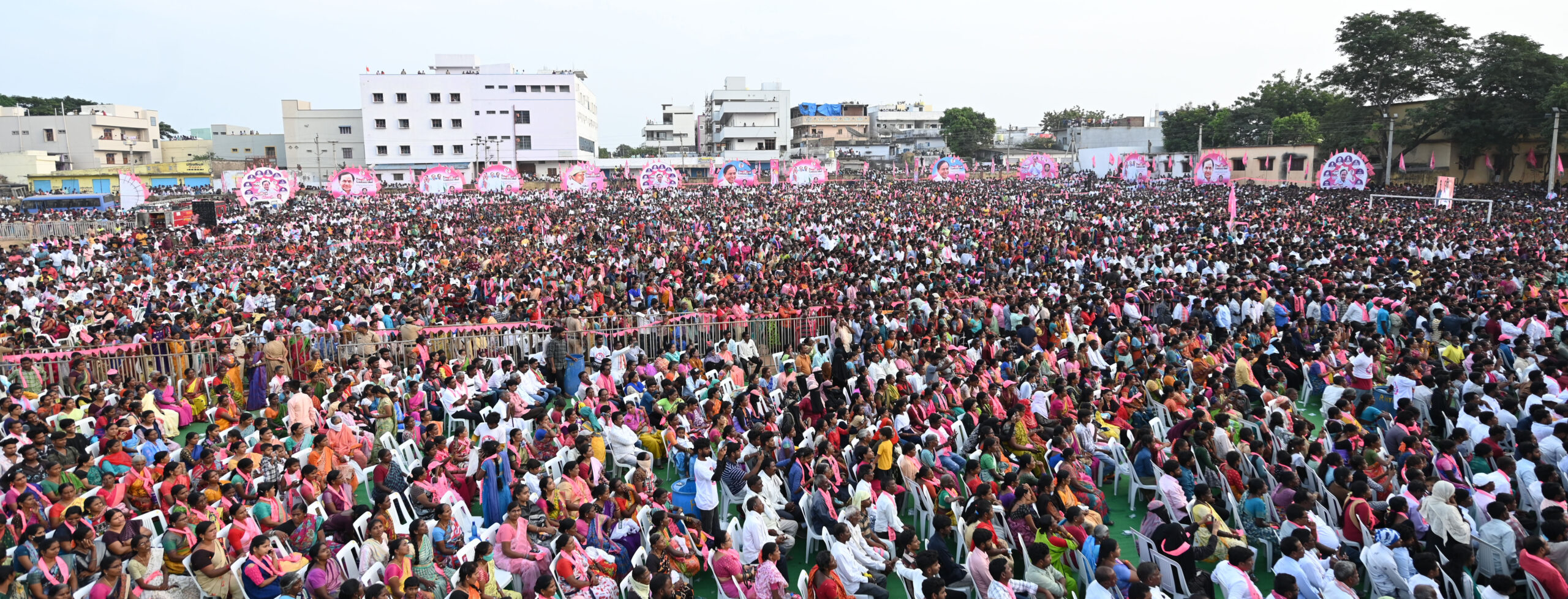 Brs Party President Kcr Participating In Praja Ashirvada Sabha At Bellampalli