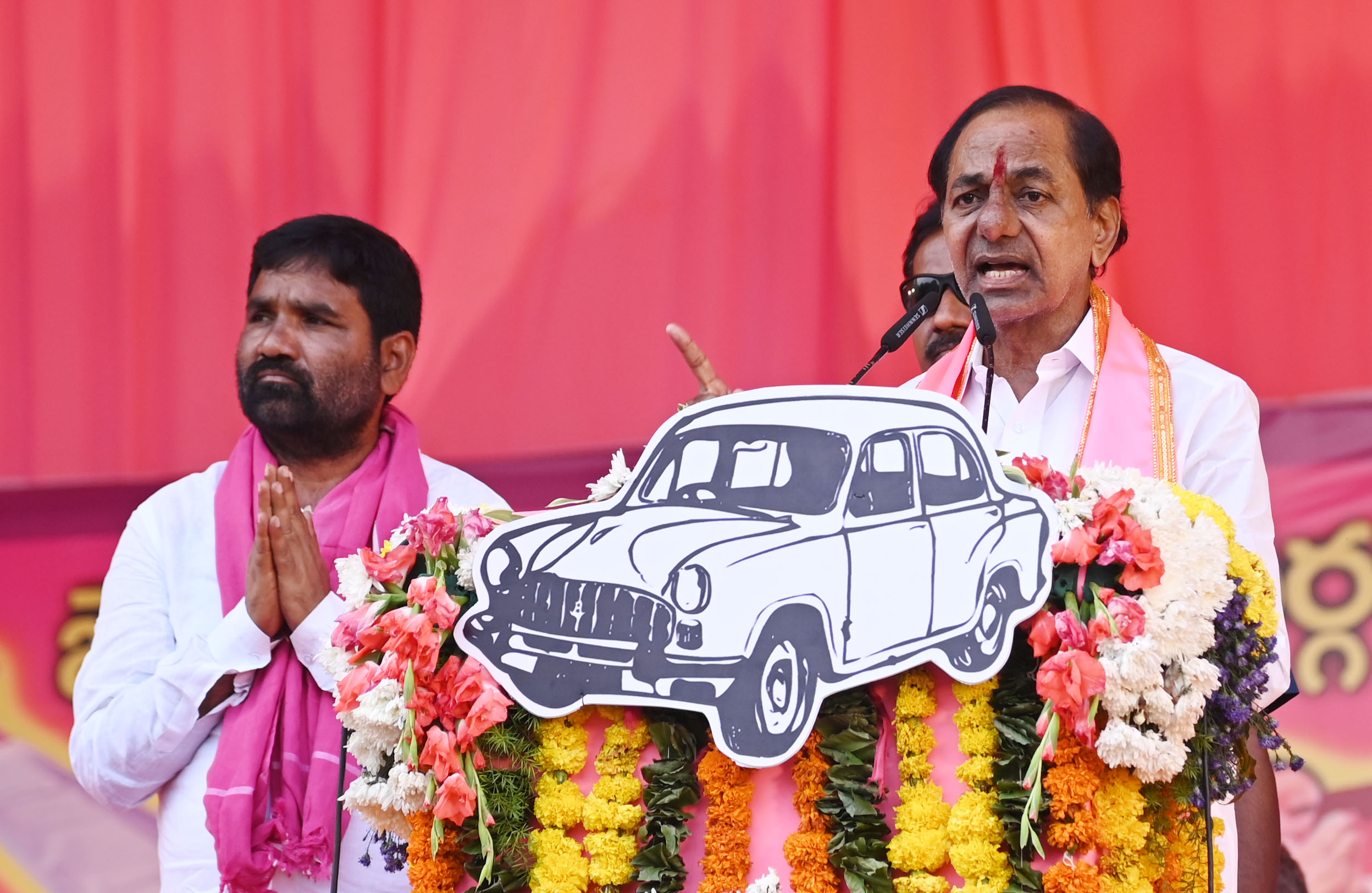 Brs Party President Kcr Participating In Praja Ashirvada Sabha At Bellampalli
