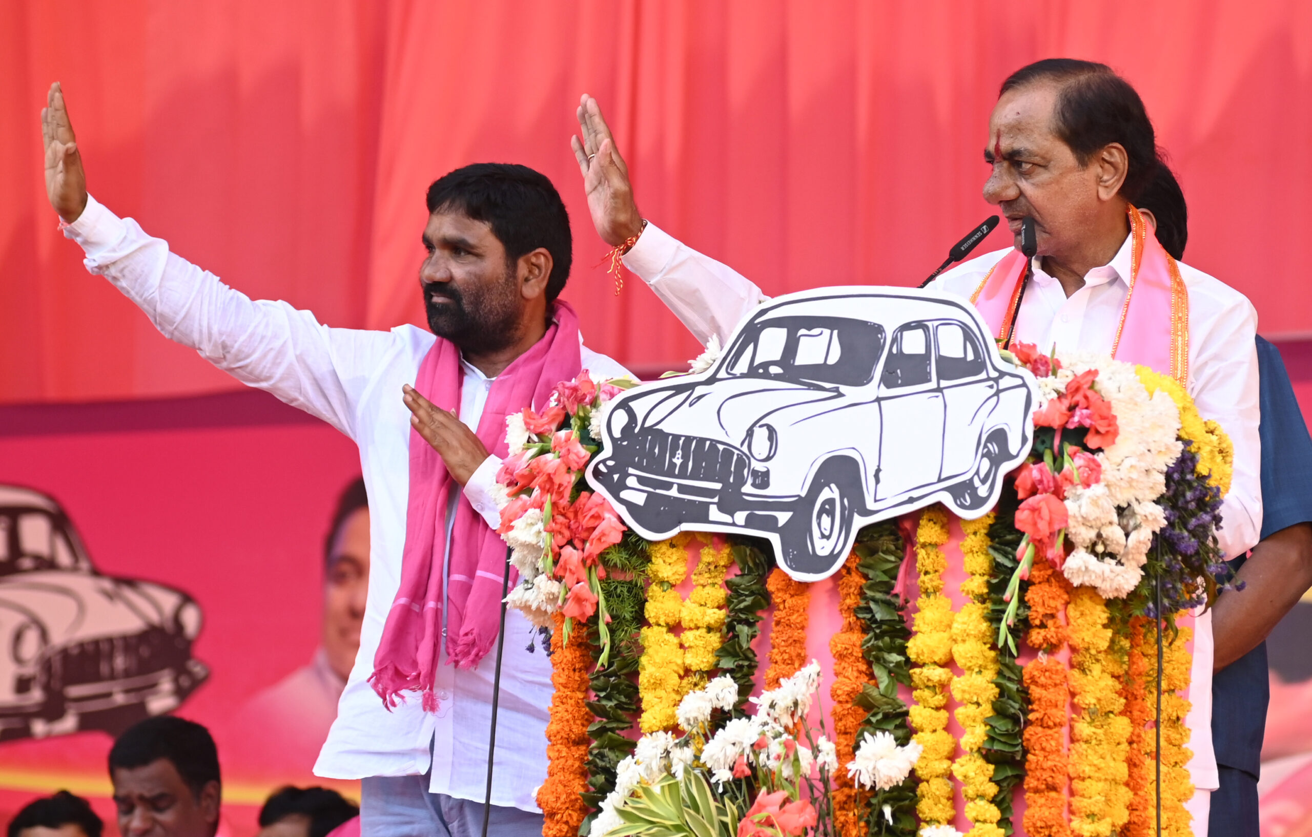 Brs Party President Kcr Participating In Praja Ashirvada Sabha At Bellampalli