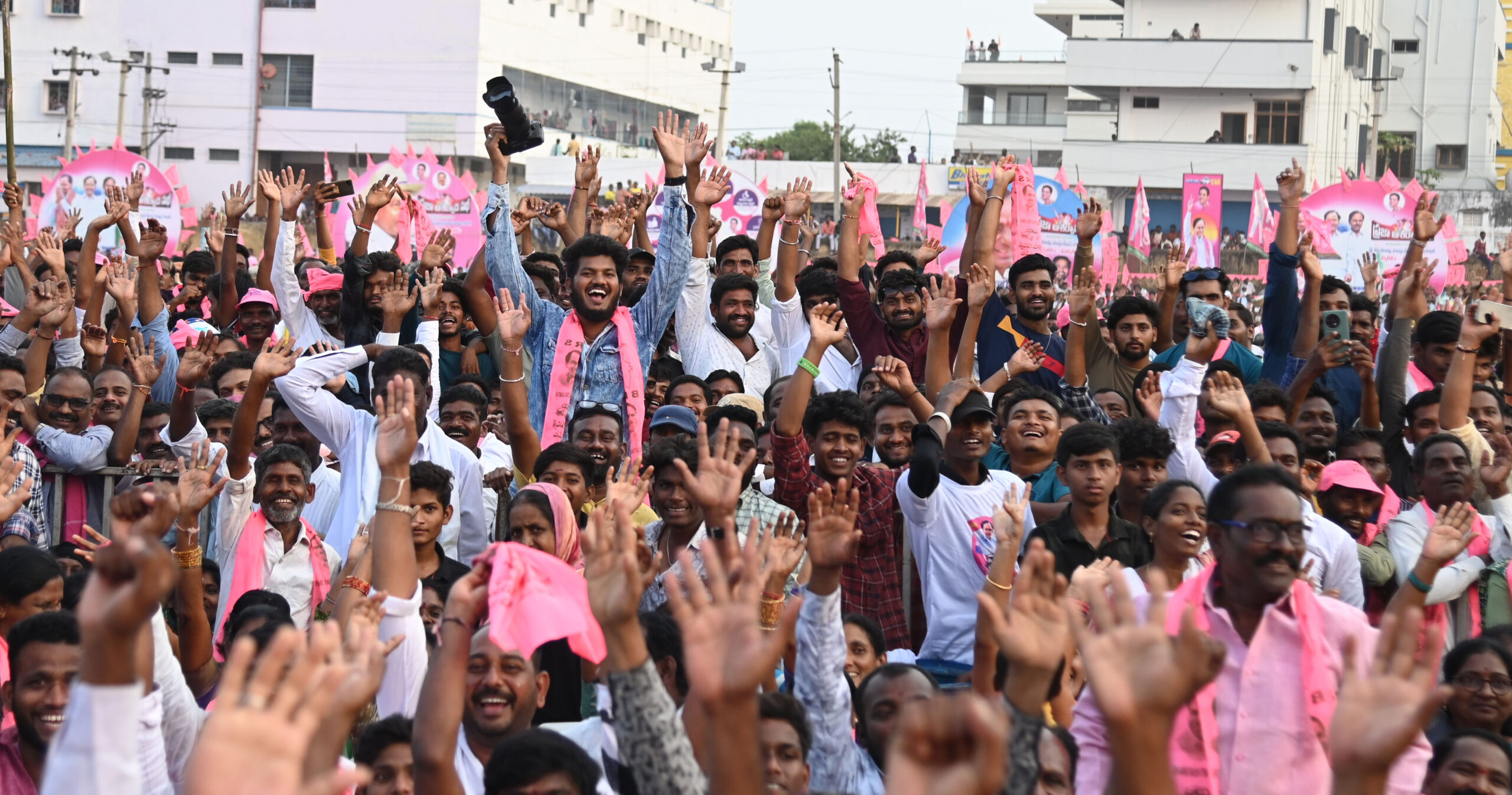 Brs Party President Kcr Participating In Praja Ashirvada Sabha At Bellampalli