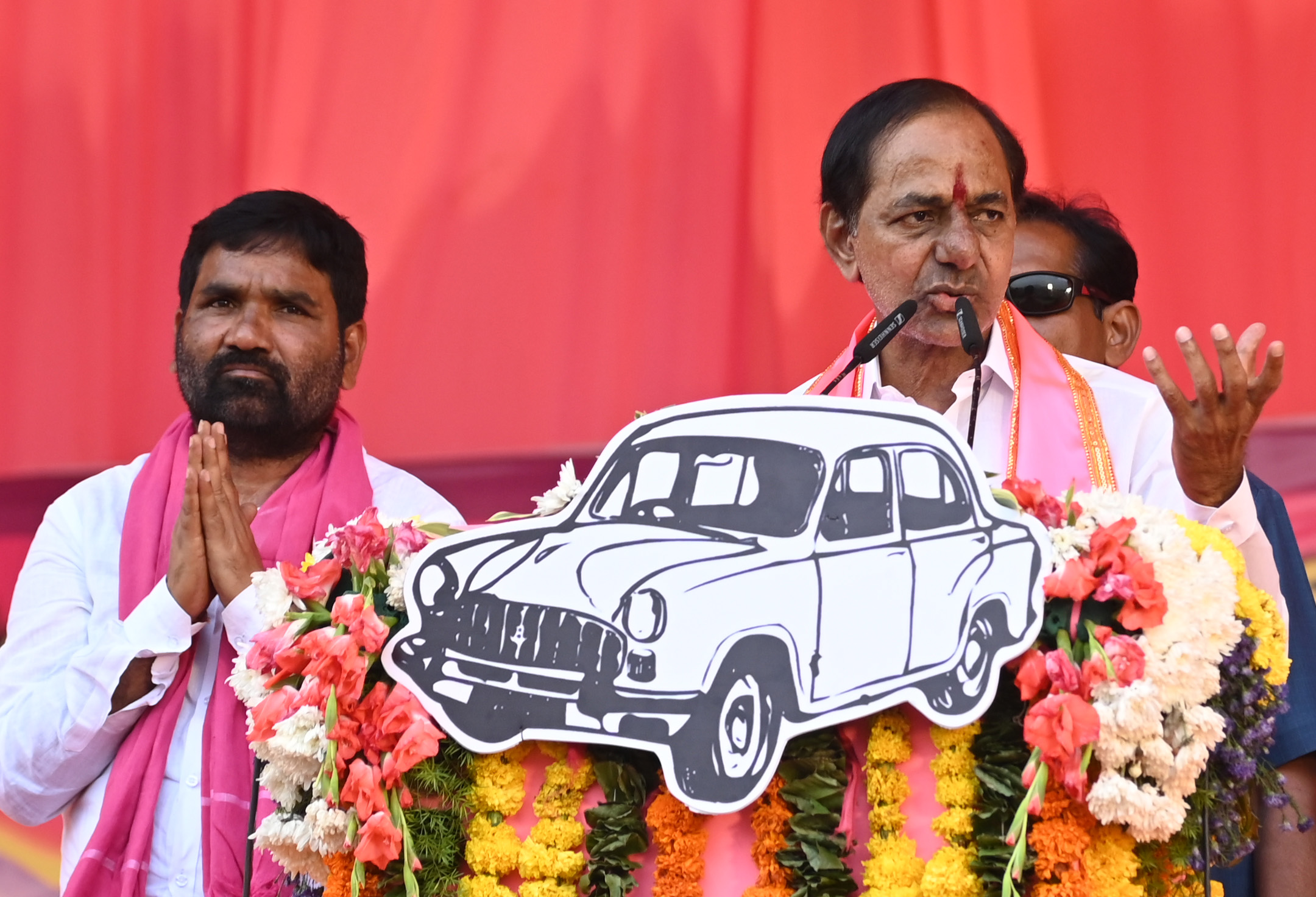 Brs Party President Kcr Participating In Praja Ashirvada Sabha At Bellampalli