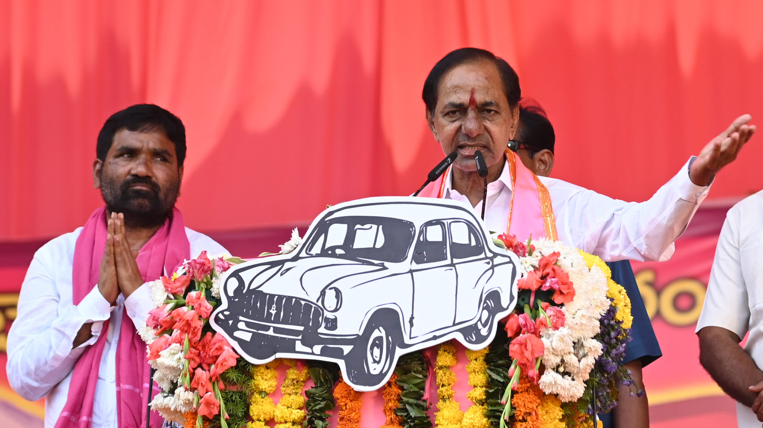 Brs Party President Kcr Participating In Praja Ashirvada Sabha At Bellampalli