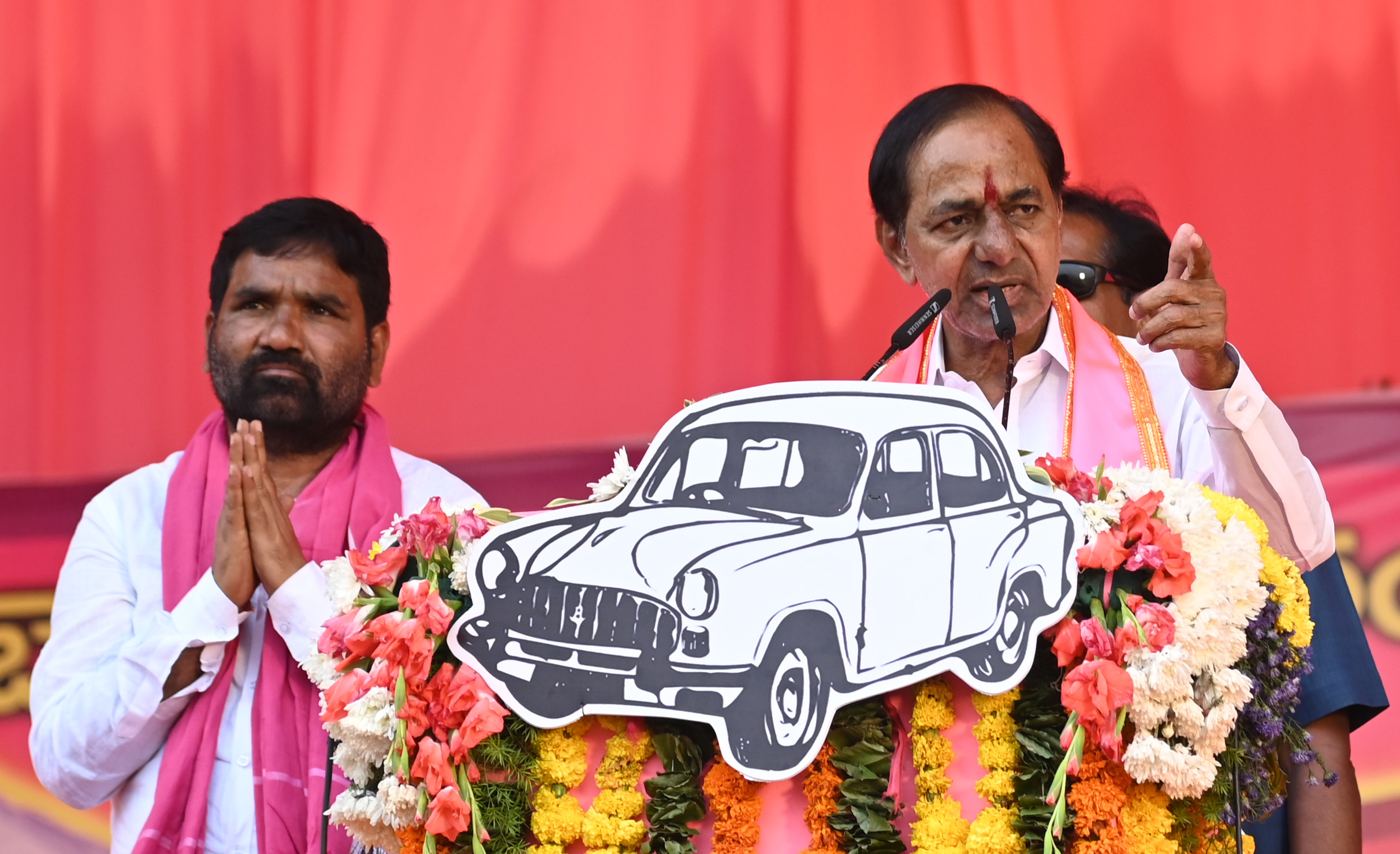 Brs Party President Kcr Participating In Praja Ashirvada Sabha At Bellampalli