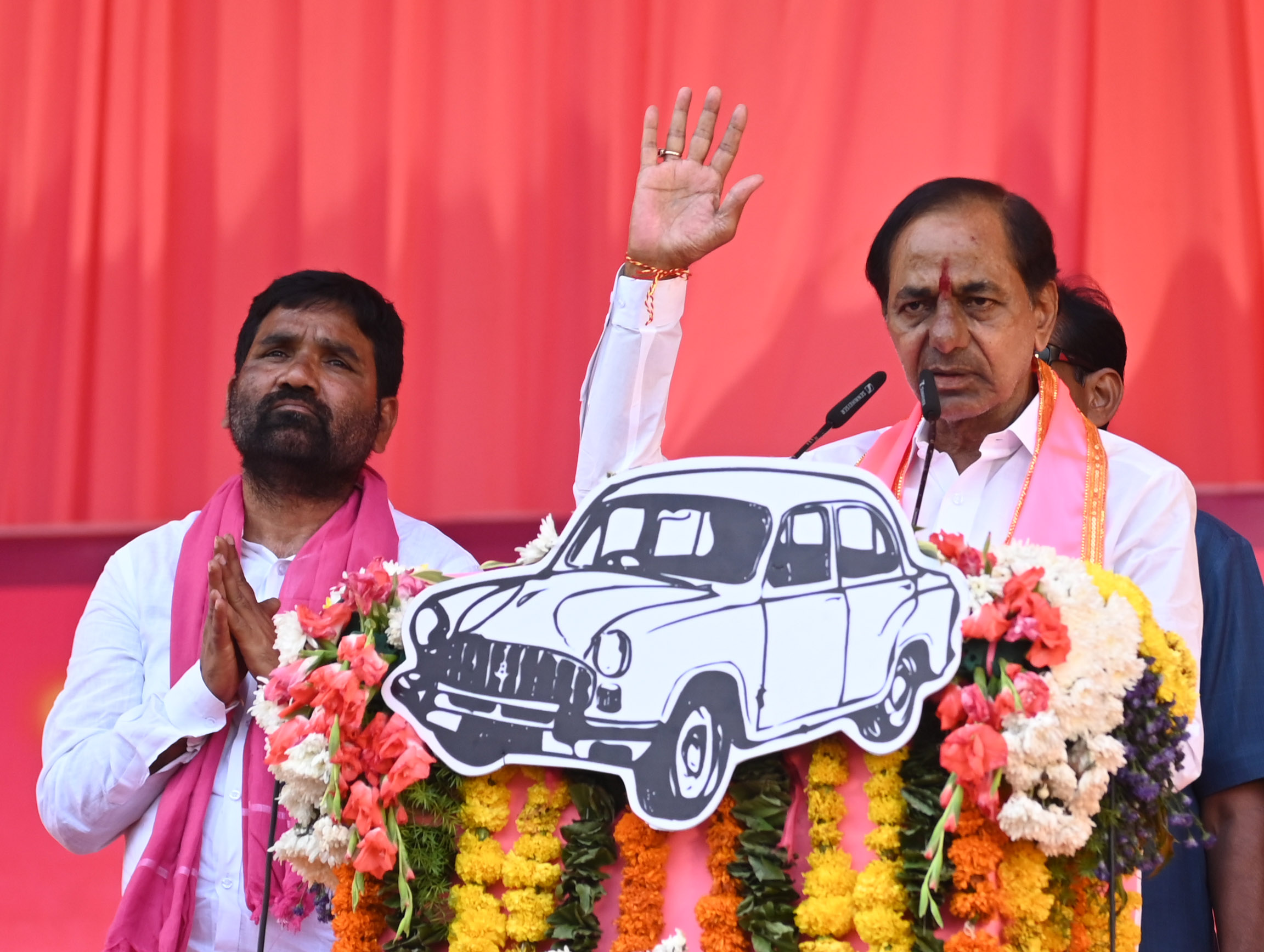 Brs Party President Kcr Participating In Praja Ashirvada Sabha At Bellampalli